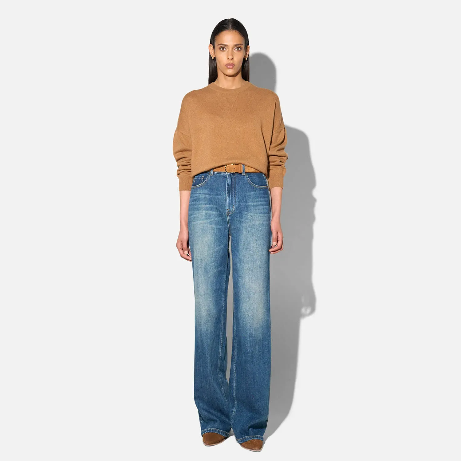 Cashmere Dames Trui Lewis Camel
