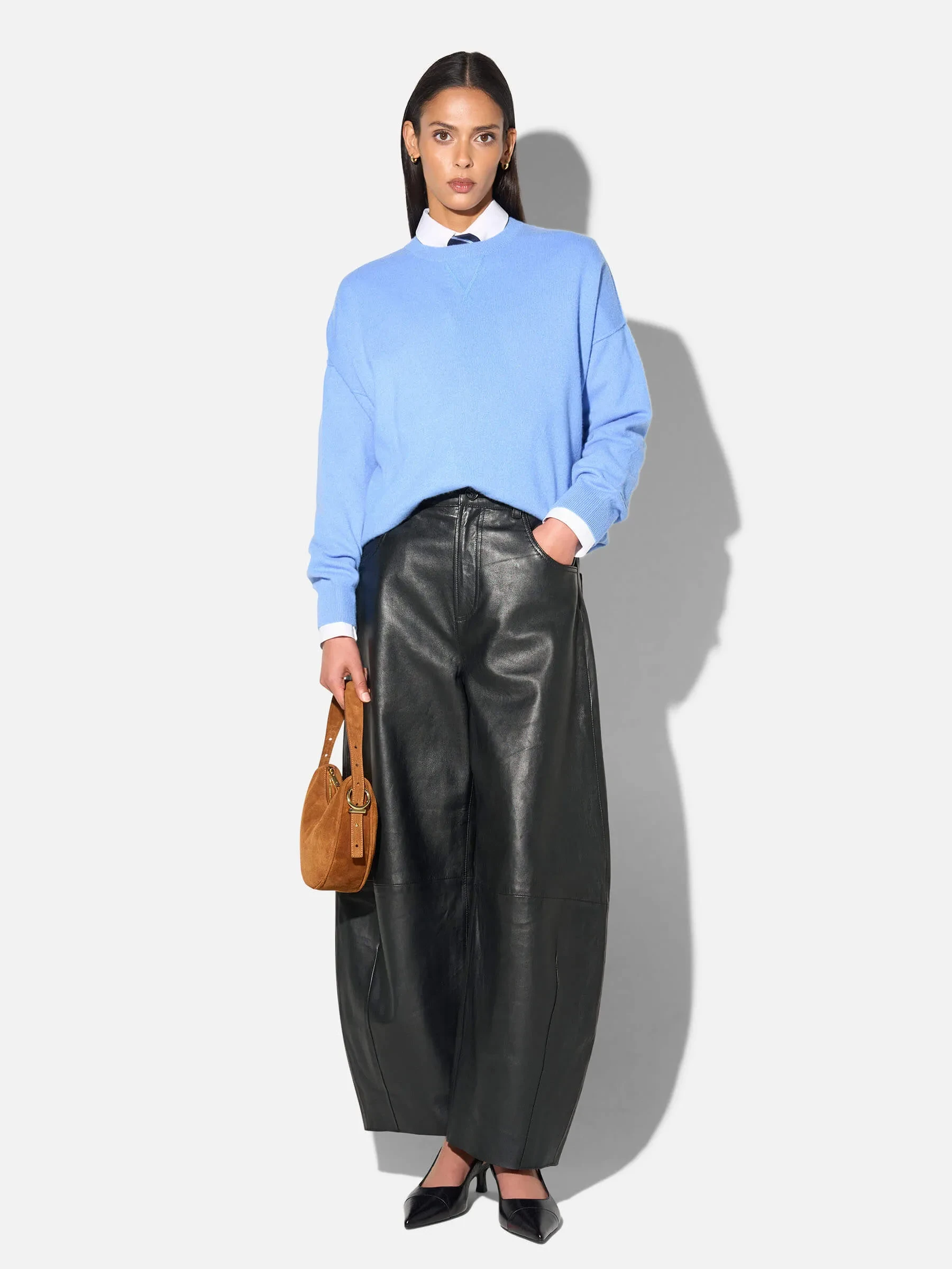 Cashmere Dames Trui Lewis Licht Blauw