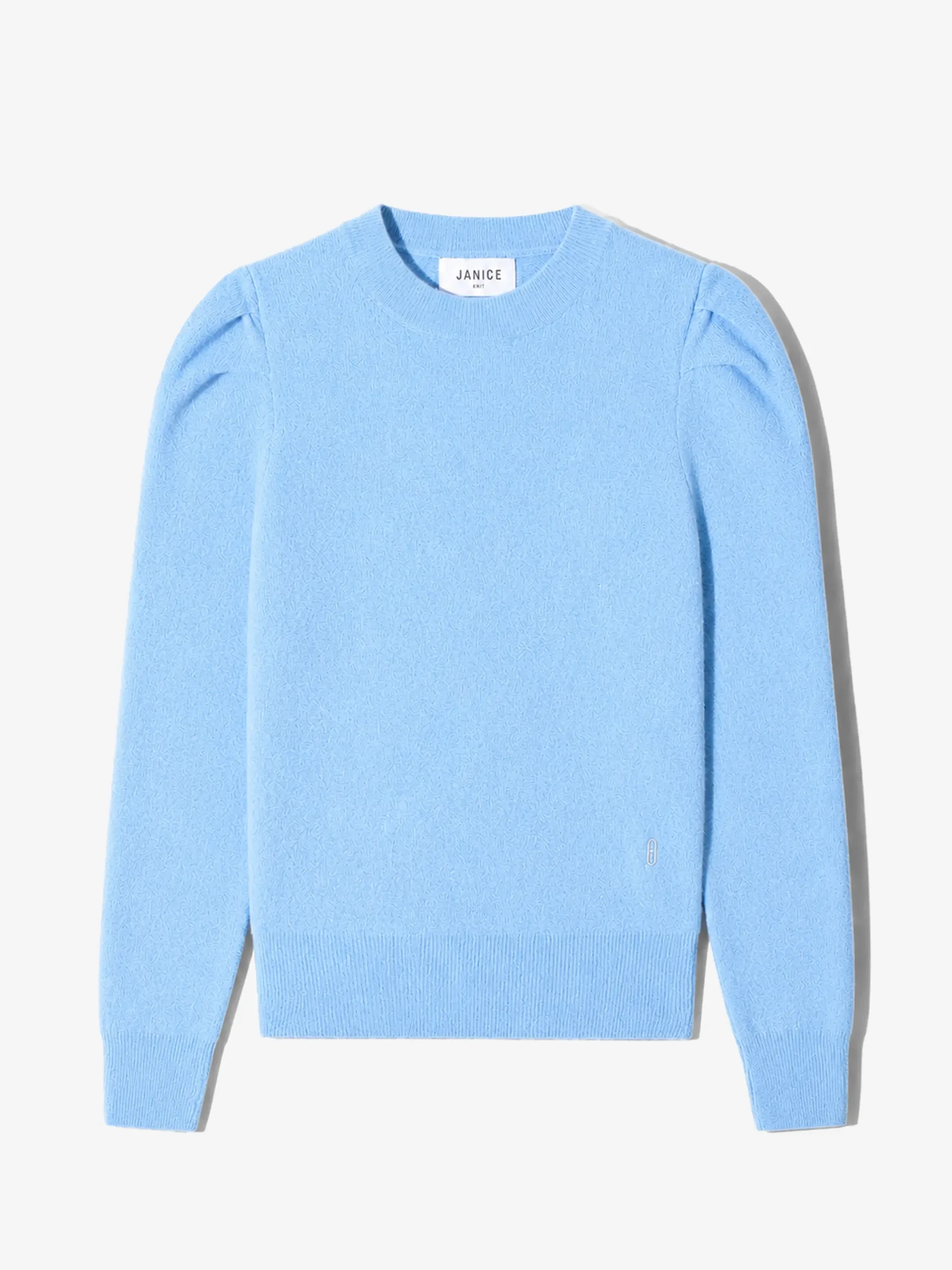 Cashmere Dames Trui Pofmouw Mave Licht Blauw
