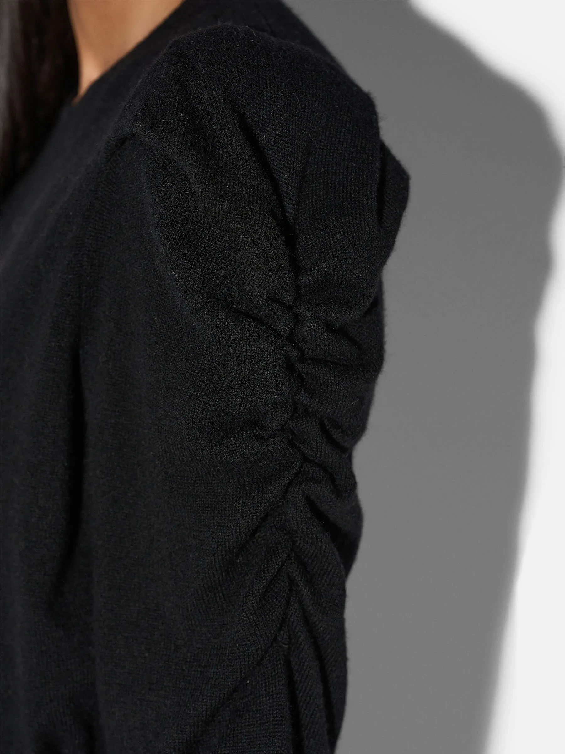 Cashmere Dames Trui Pofmouw Mave Zwart