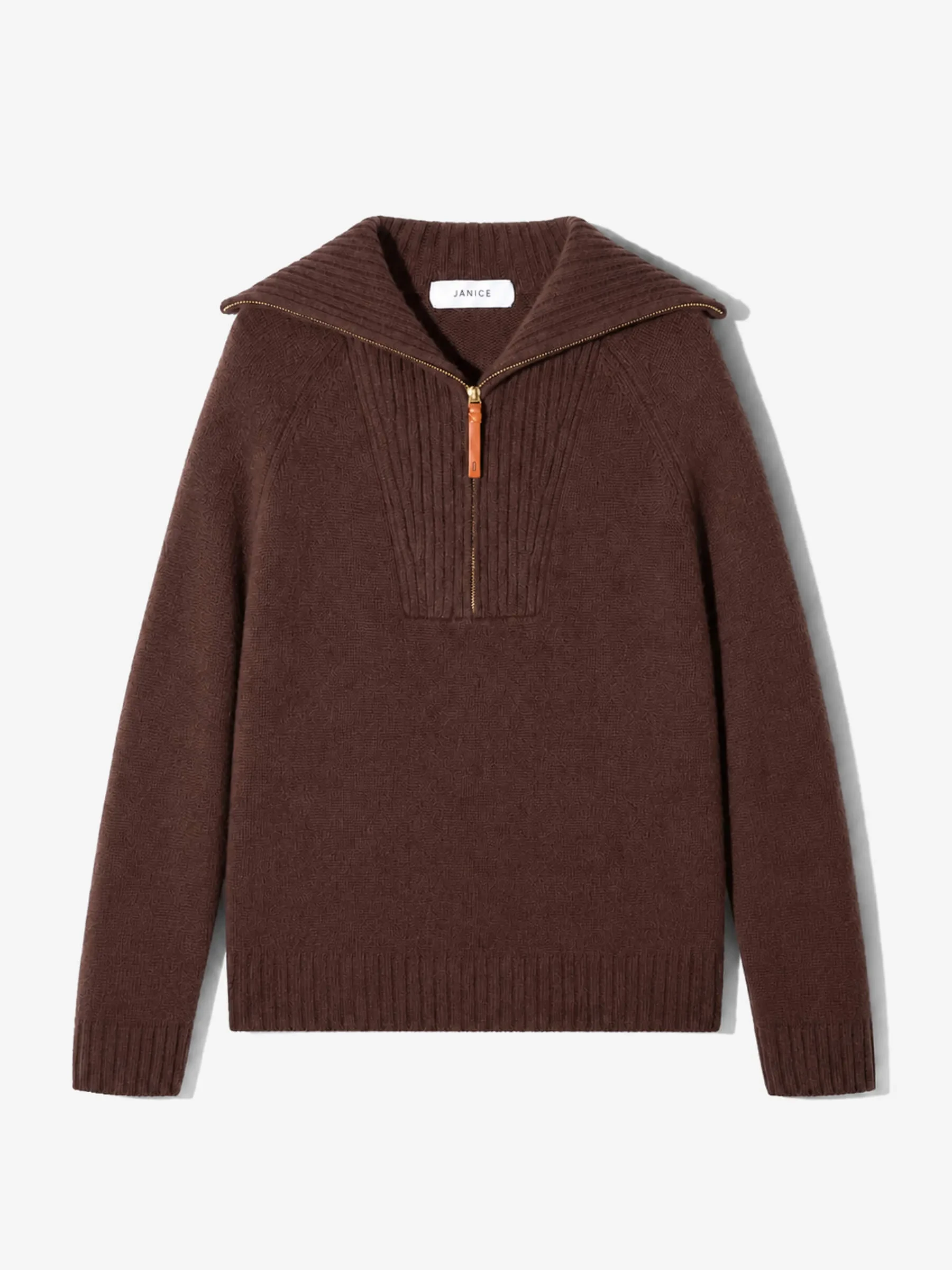 Cashmere Dames Trui Rits Yonas Bruin