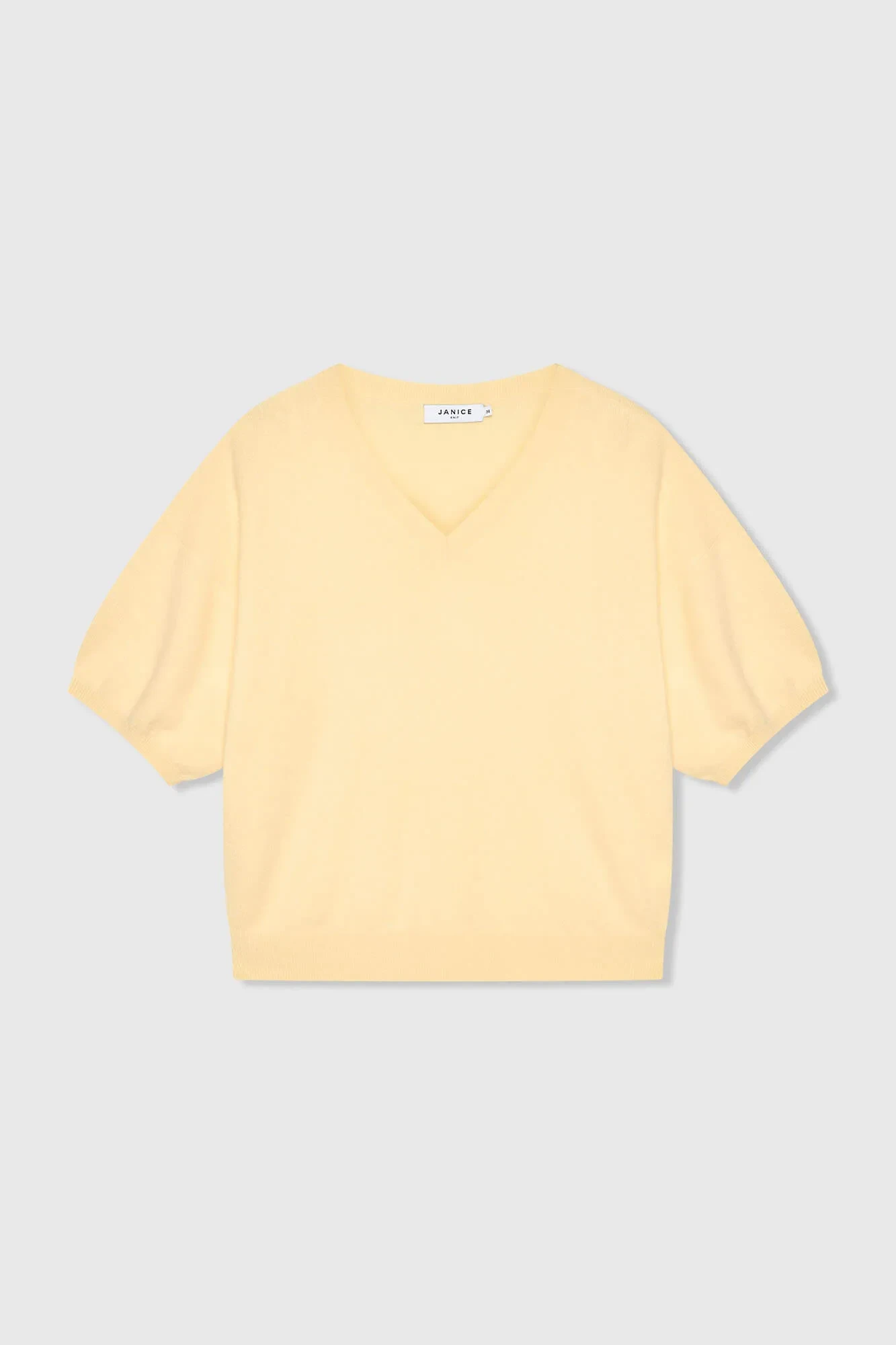 Cashmere Dames Trui V Hals Romeo Geel