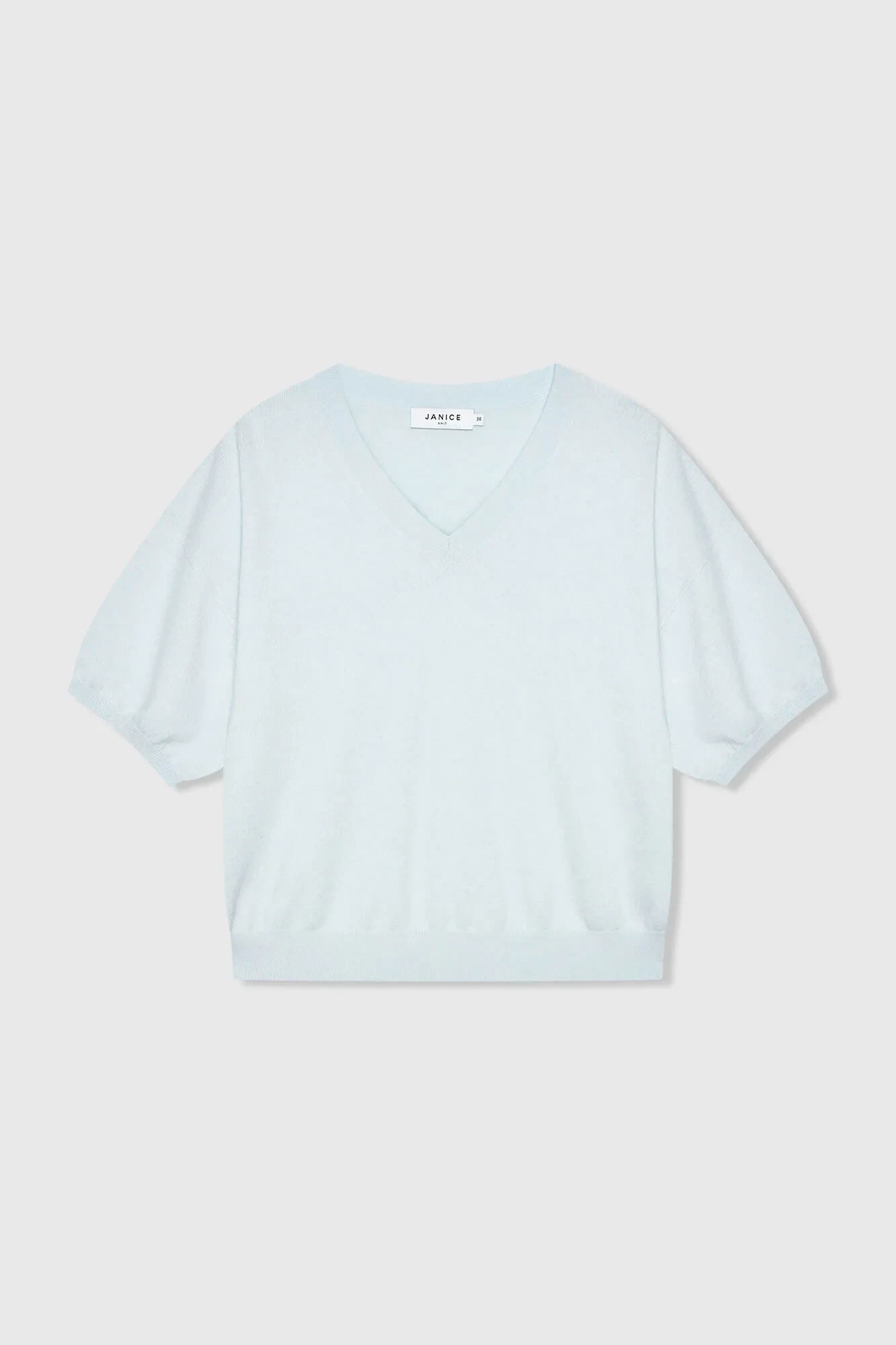 Cashmere Dames Trui V Hals Romeo Licht Blauw