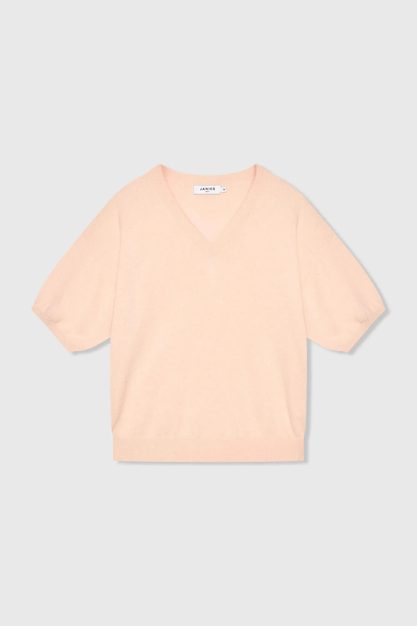 Cashmere Dames Trui V Hals Romeo Peach Lurex