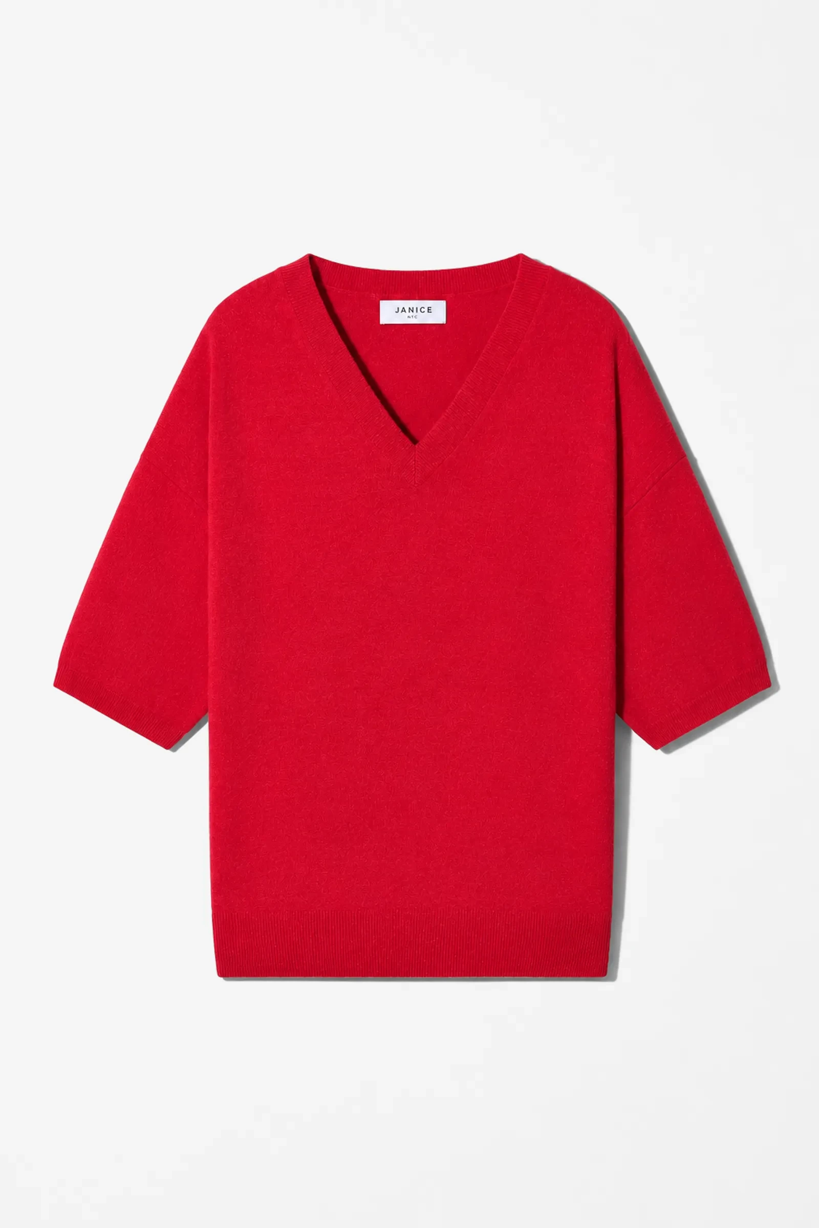 Cashmere Dames Trui V Hals Romeo Rood