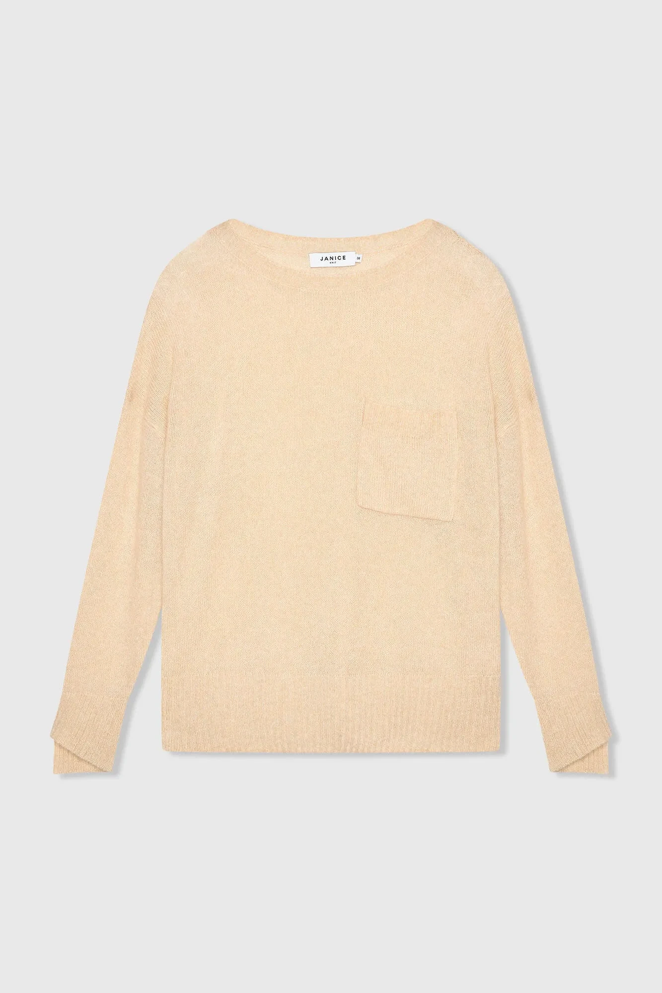 Cashmere Dames Trui Wijde Hals Dayton Beige
