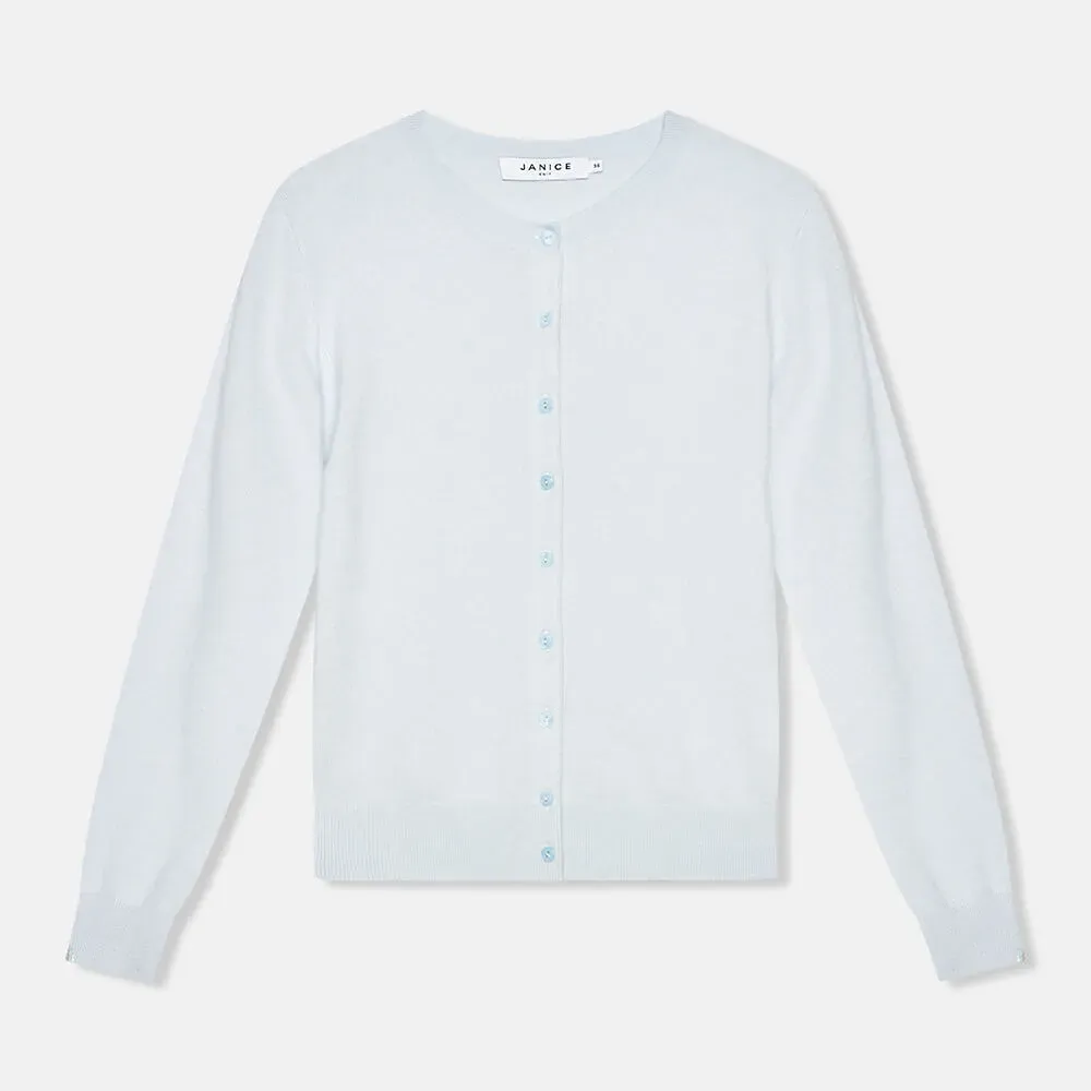Cashmere Dames Vest Licht Blauw Lucas