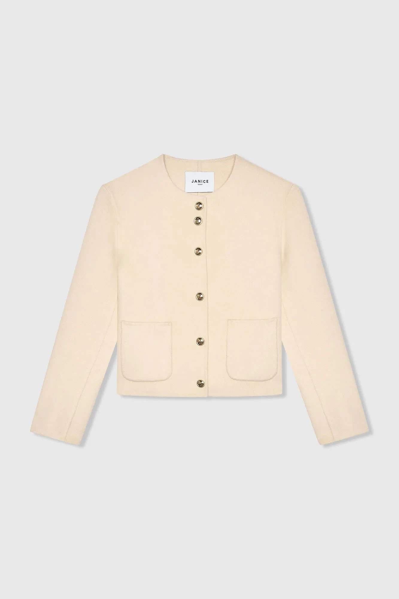 Cashmere Dames Jas Kort Vince Double Face Beige