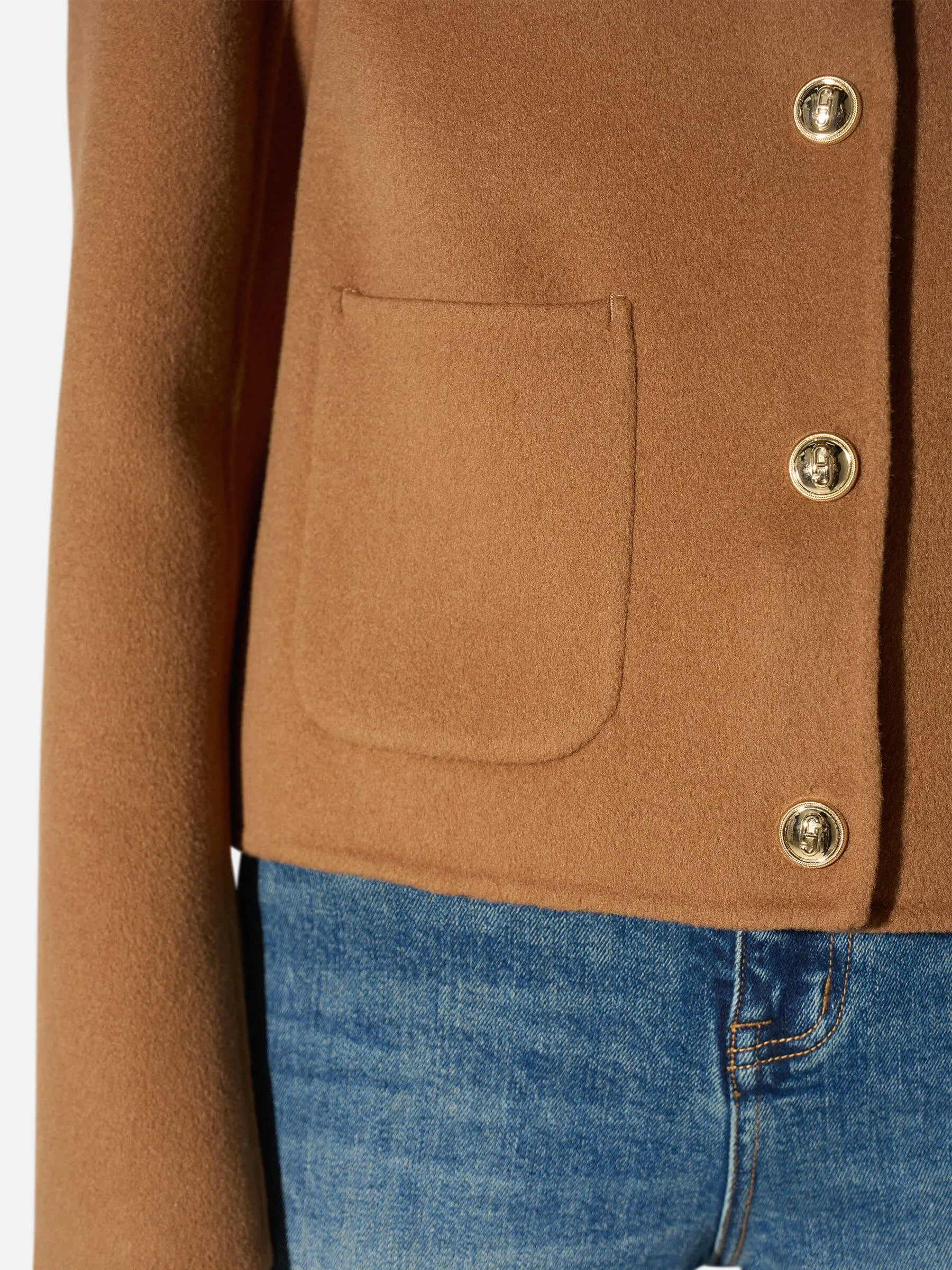Cashmere Jack Dames Kort Vince Double Face Cognac