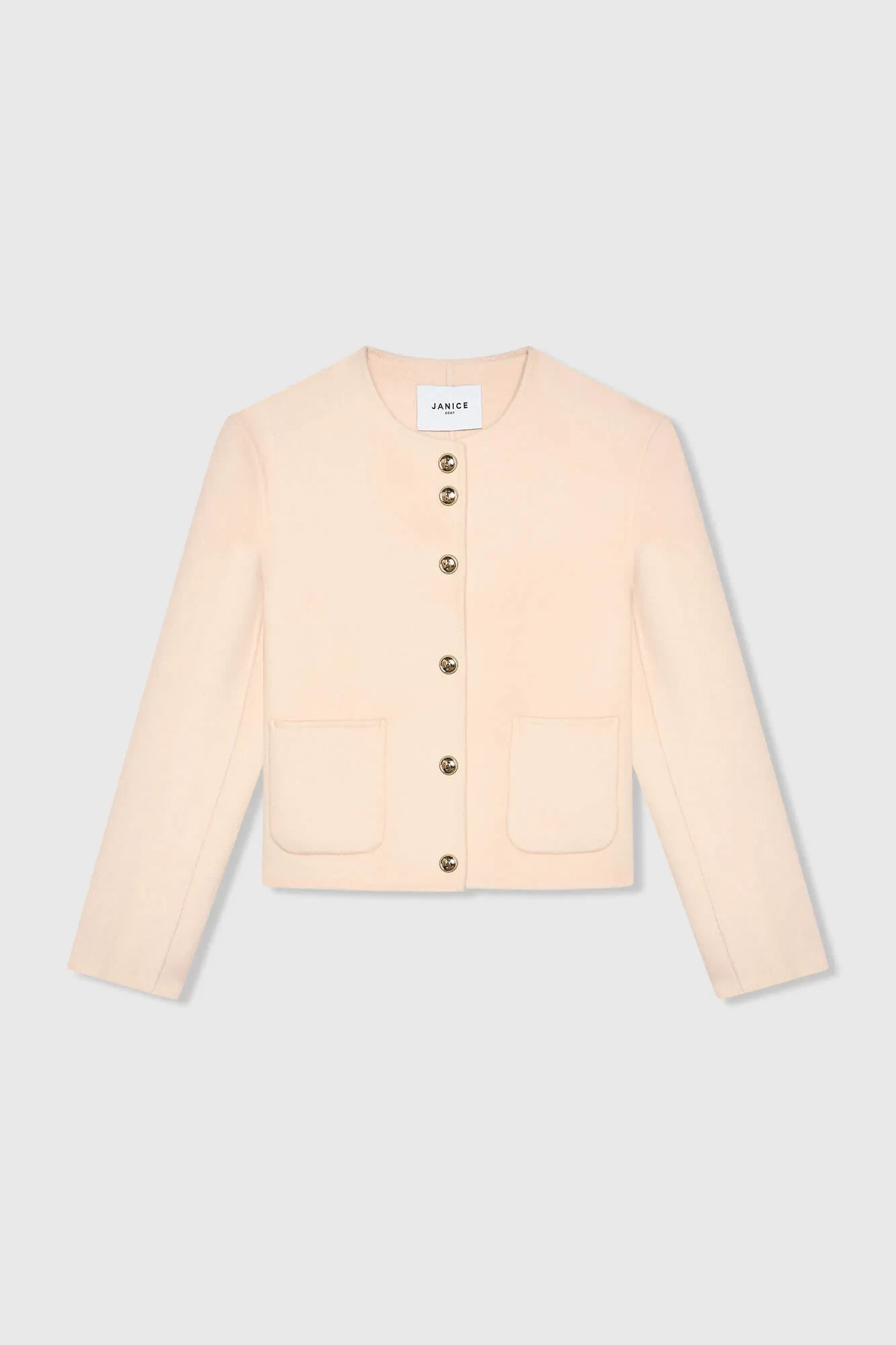 Cashmere Jas Dames Kort Vince Double Face Peach