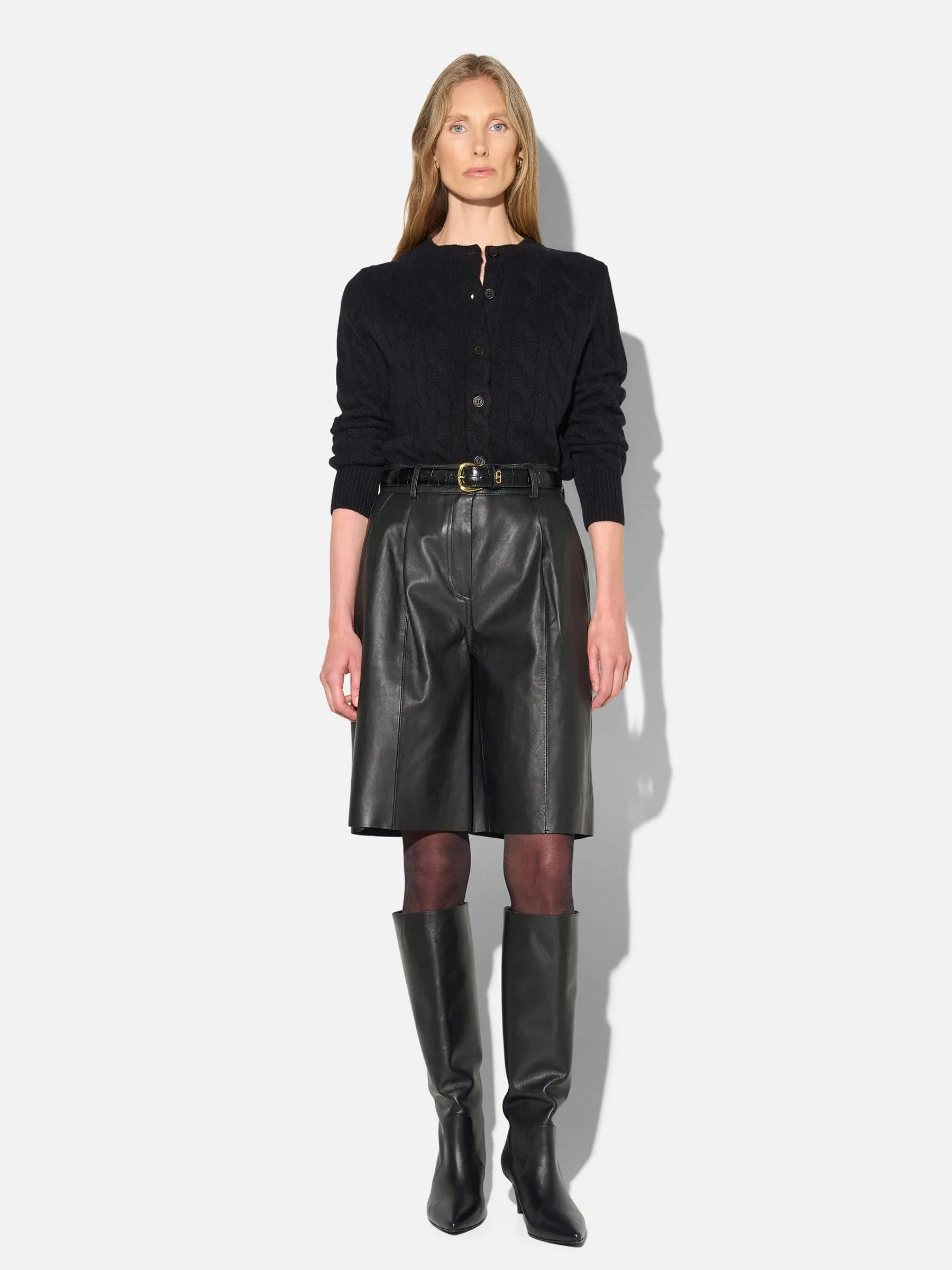 Cashmere Kabel Vest Dames Claude Zwart