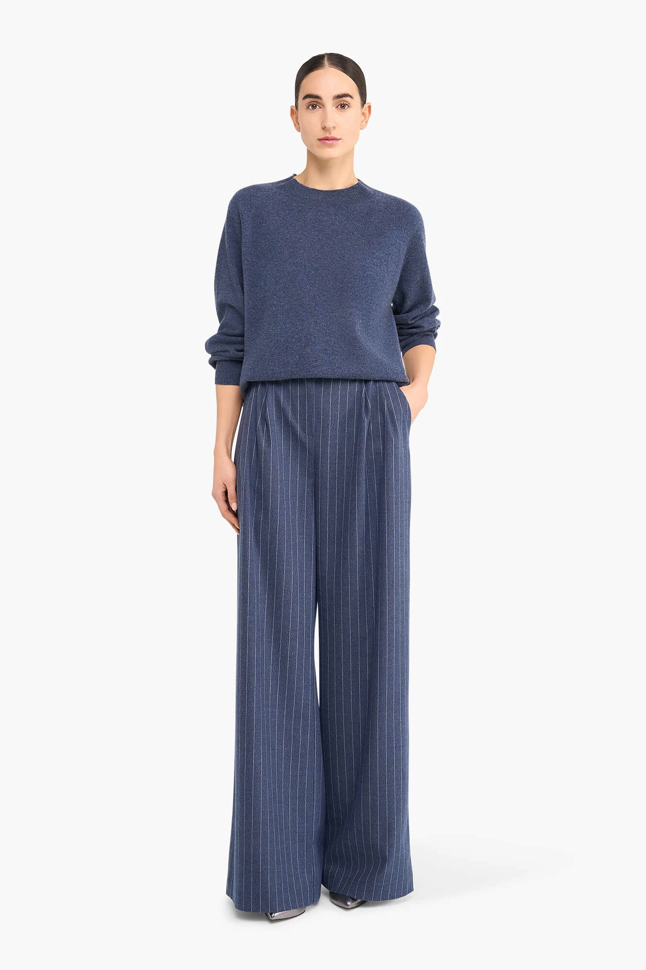 Cashmere Trui Dames Harvey Blauw