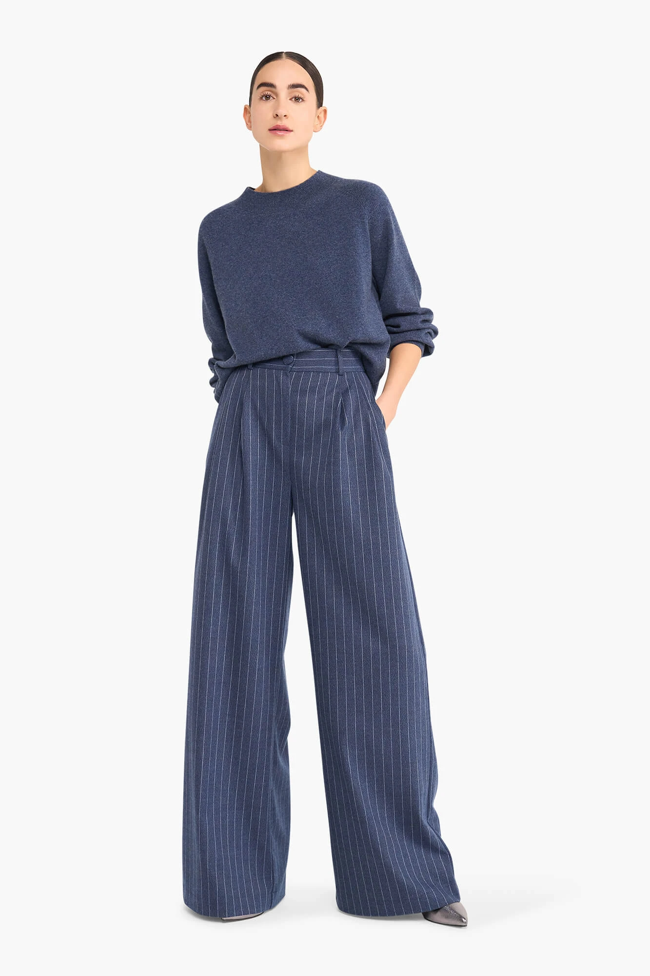 Cashmere Trui Dames Harvey Blauw
