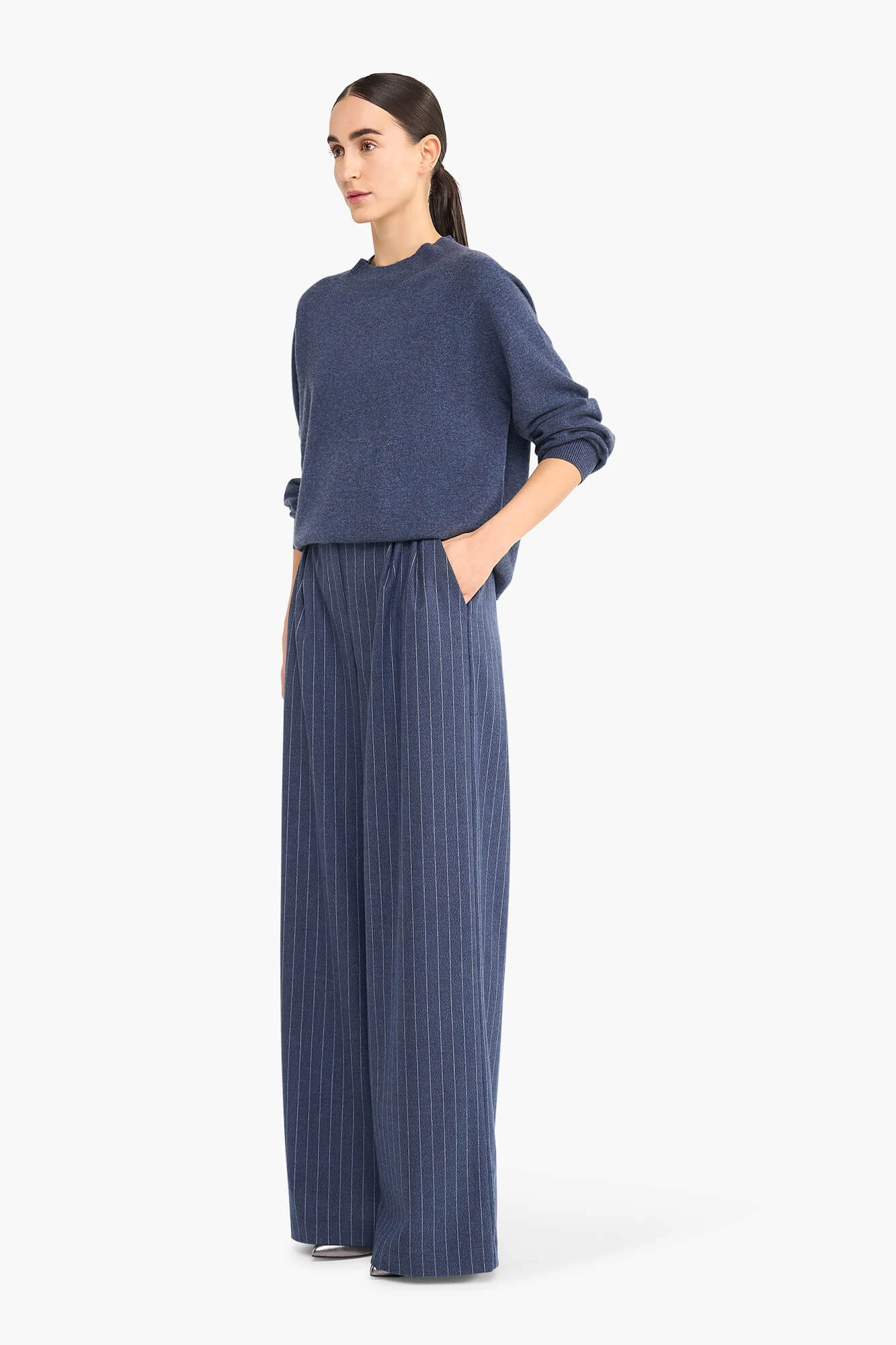 Cashmere Trui Dames Harvey Blauw