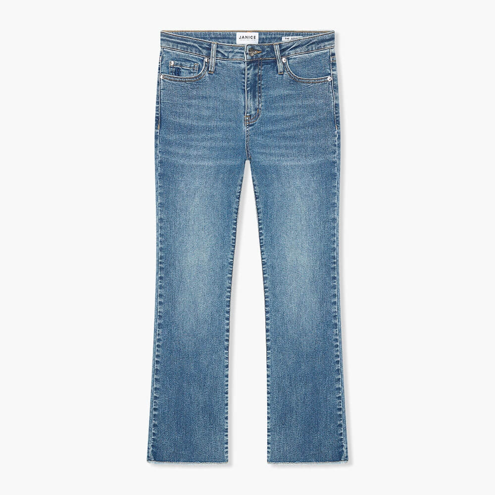 Blauwe Mom Jeans Kick Flared Cooper 277