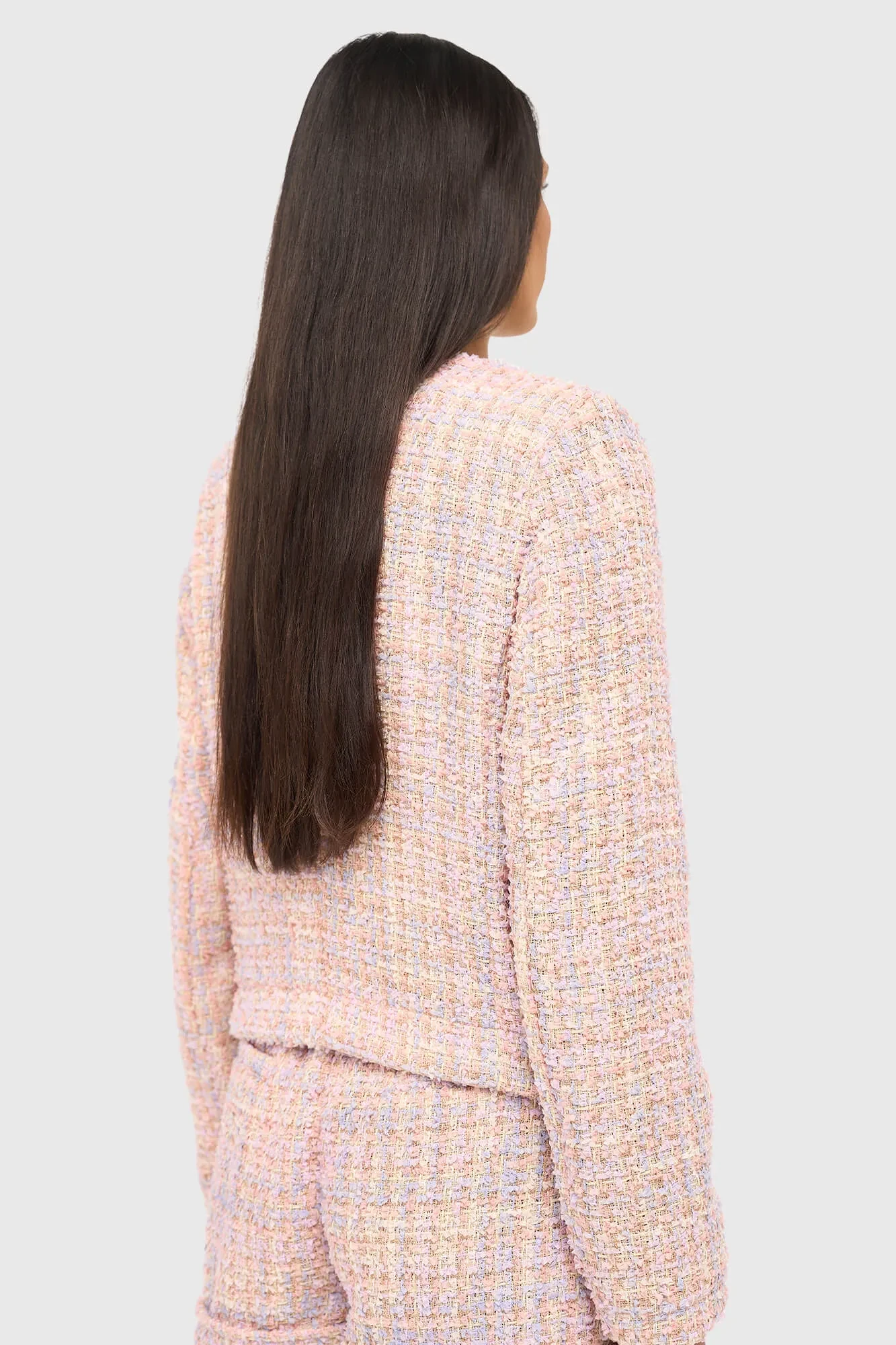 Dames Blazer Jasje Tweed Laurent Lila