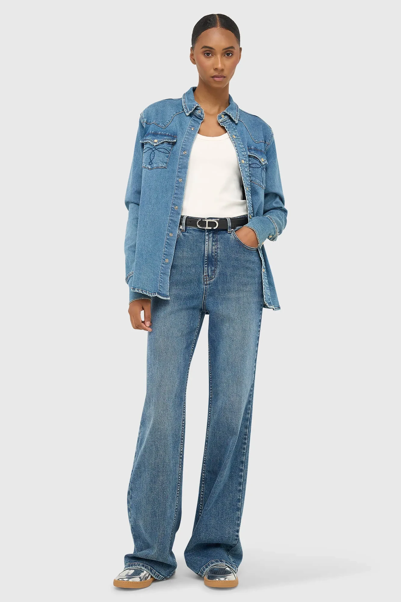 Denim Blouse Dames Stretch Levi 379