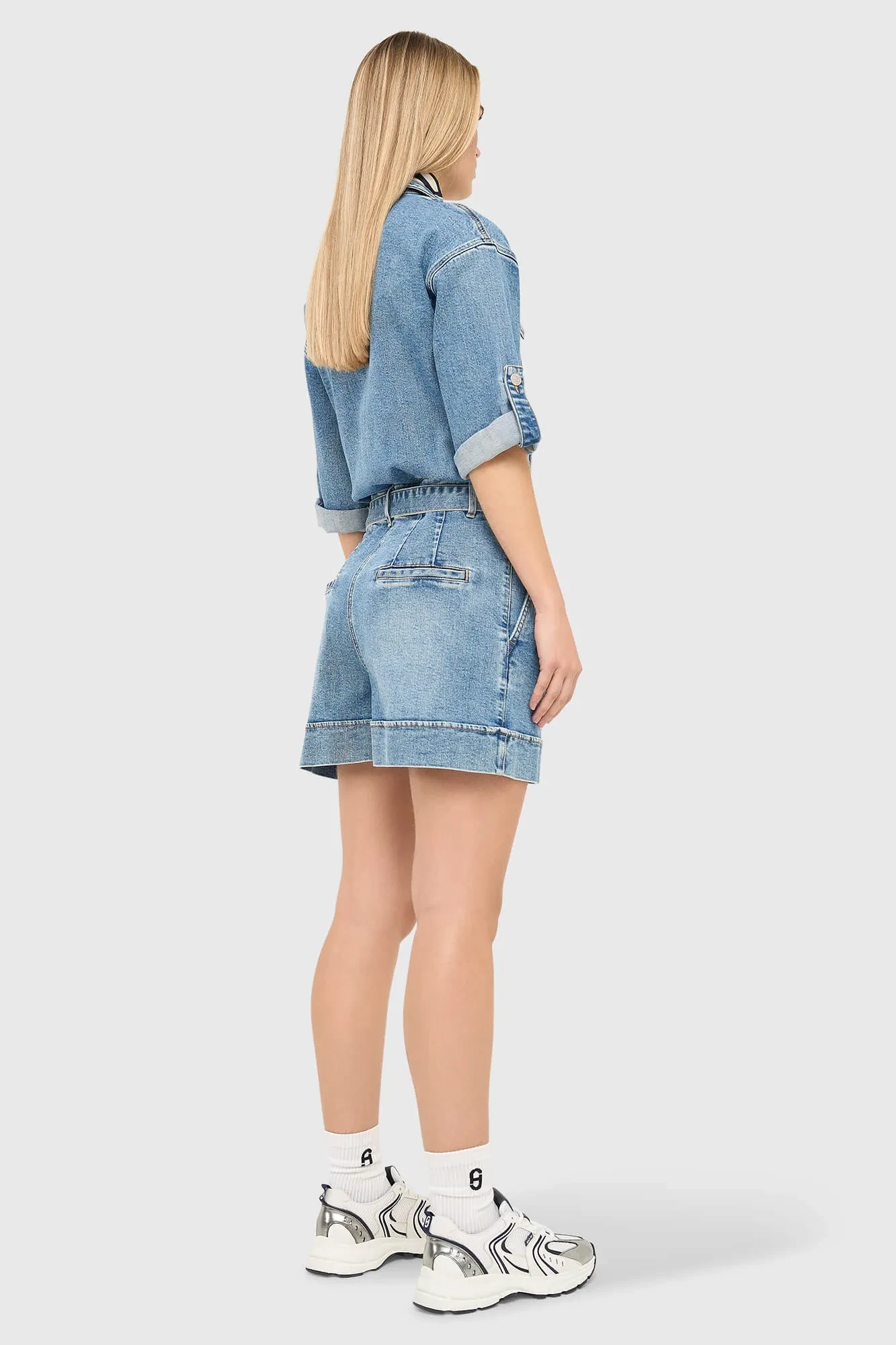 Denim Jumpsuit Dames Axil Blauw 786