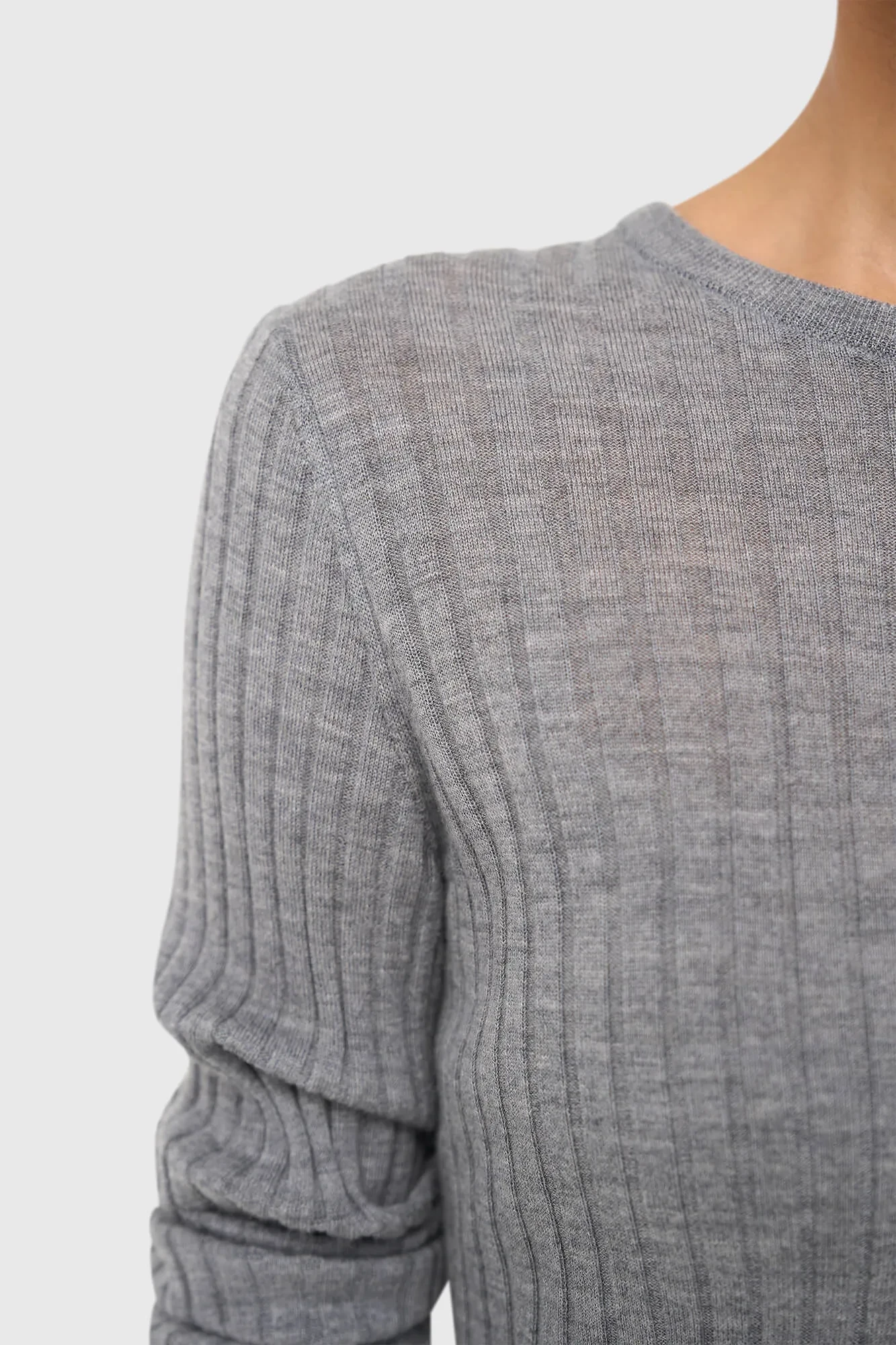 Merino Wol Truitje Longsleeves Lyle Grijs