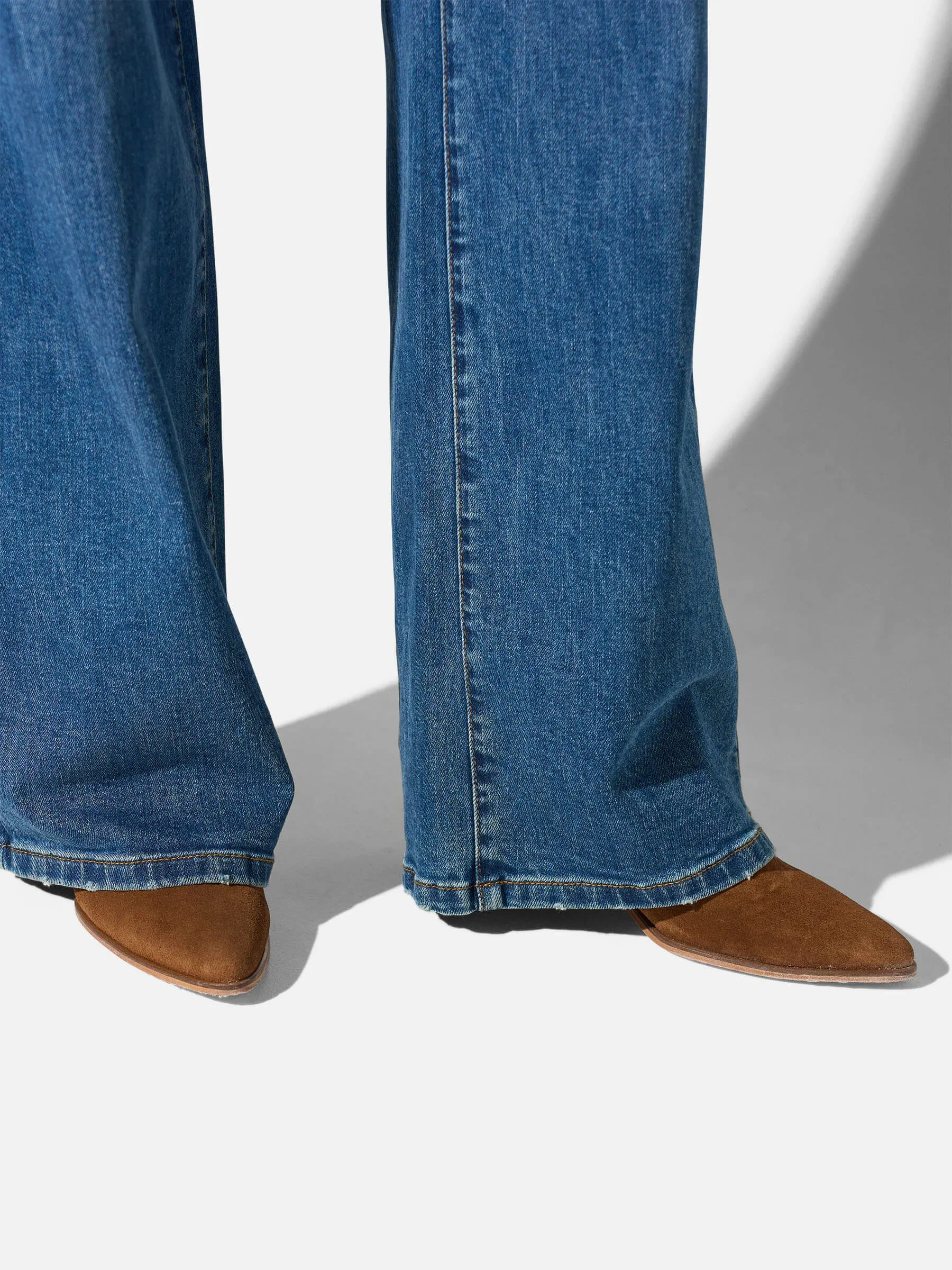 Enkellaars Western Dames Suede Colt Cognac