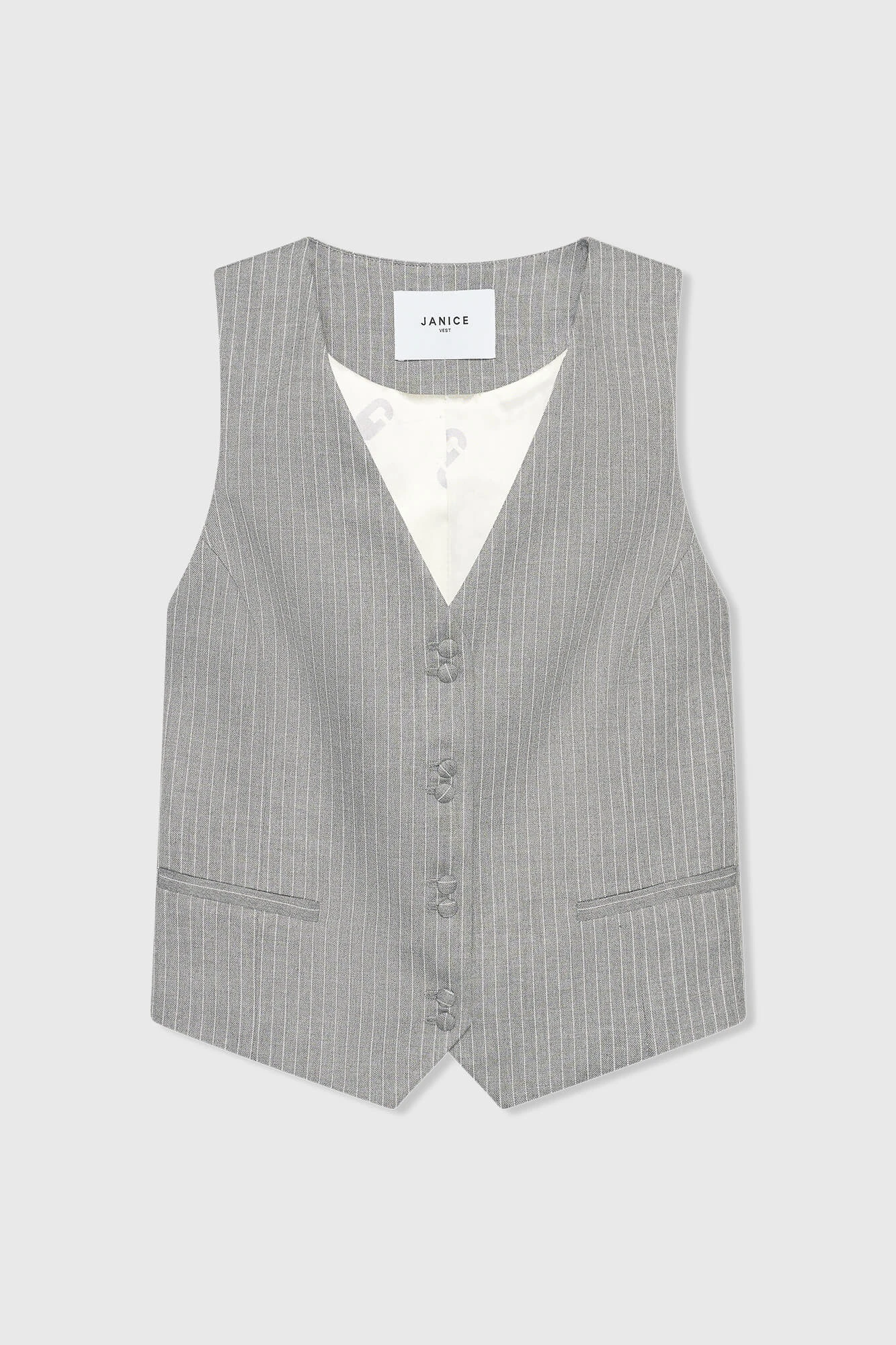 Dave Gilet Grijs Streep
