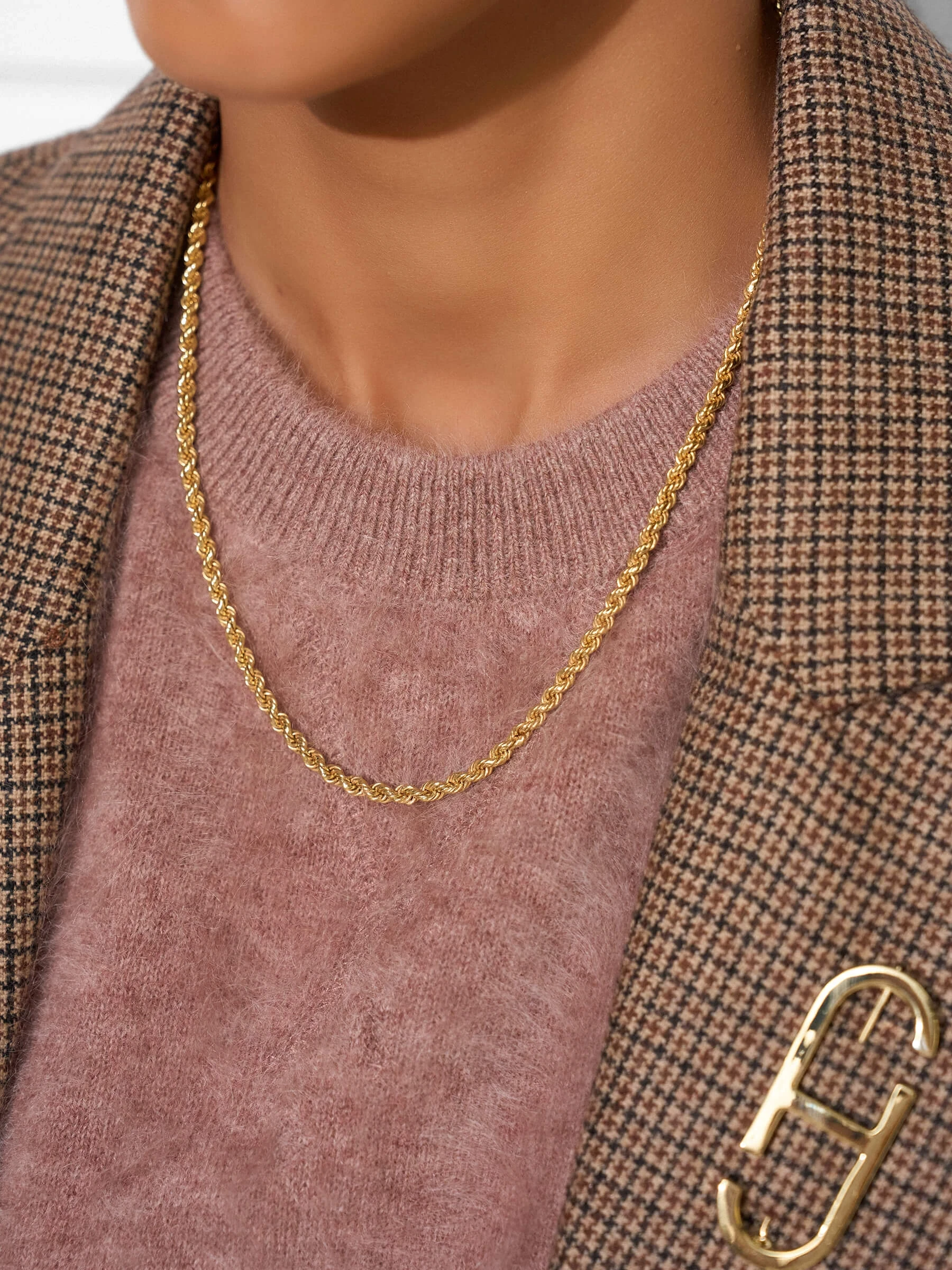 Gouden Schakelketting Gedraaide Chester Twisted Chain