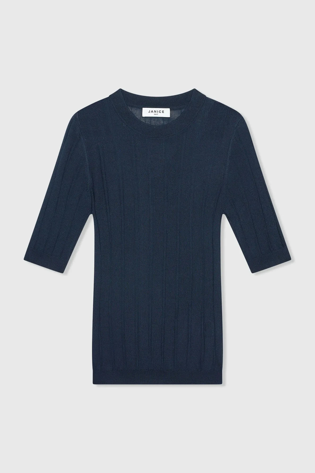 Blauw Truitje Merino Wol Fijn Gebreid Charly Blauw
