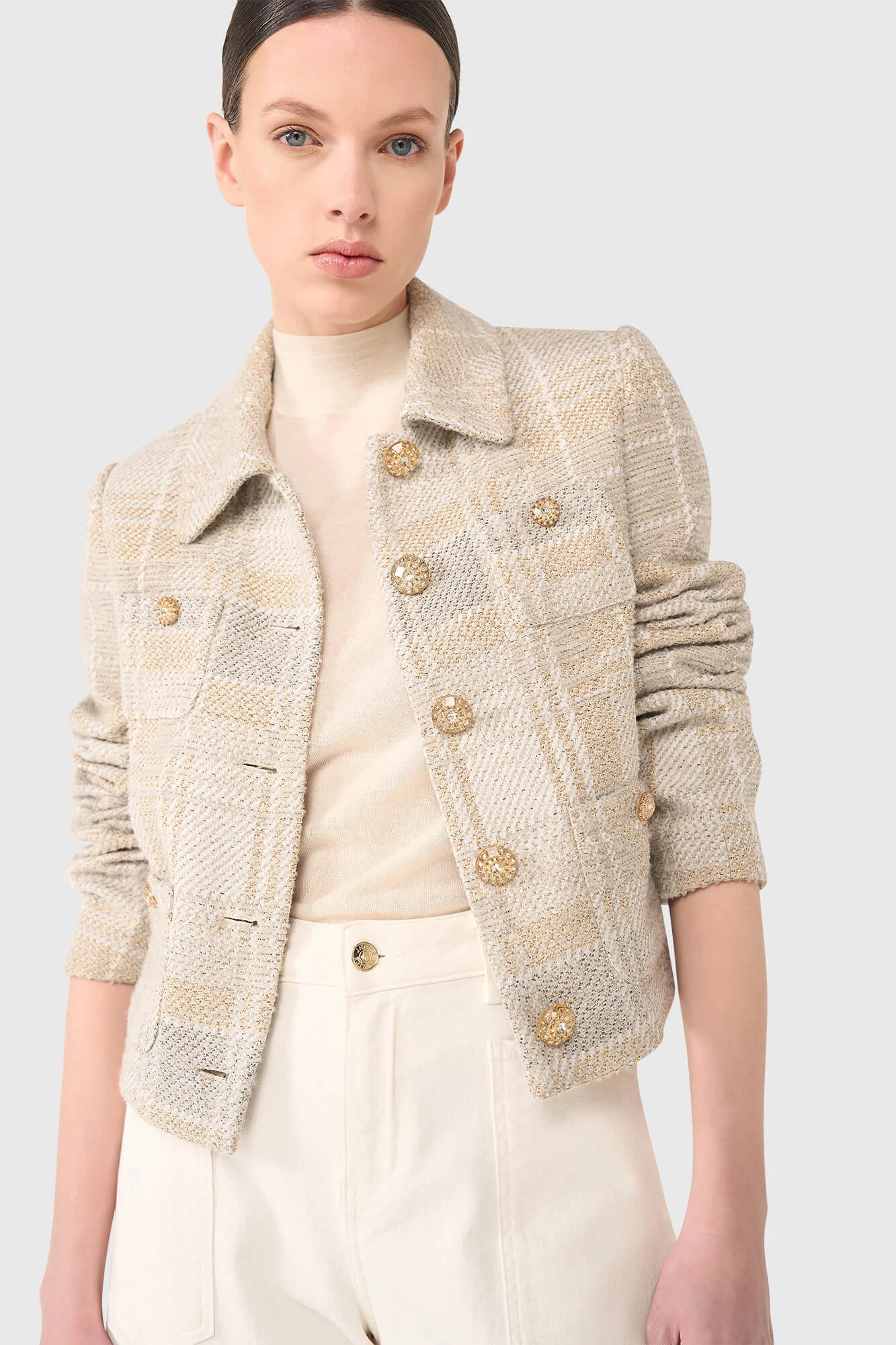 Tatum Grijs Tweed Lurex