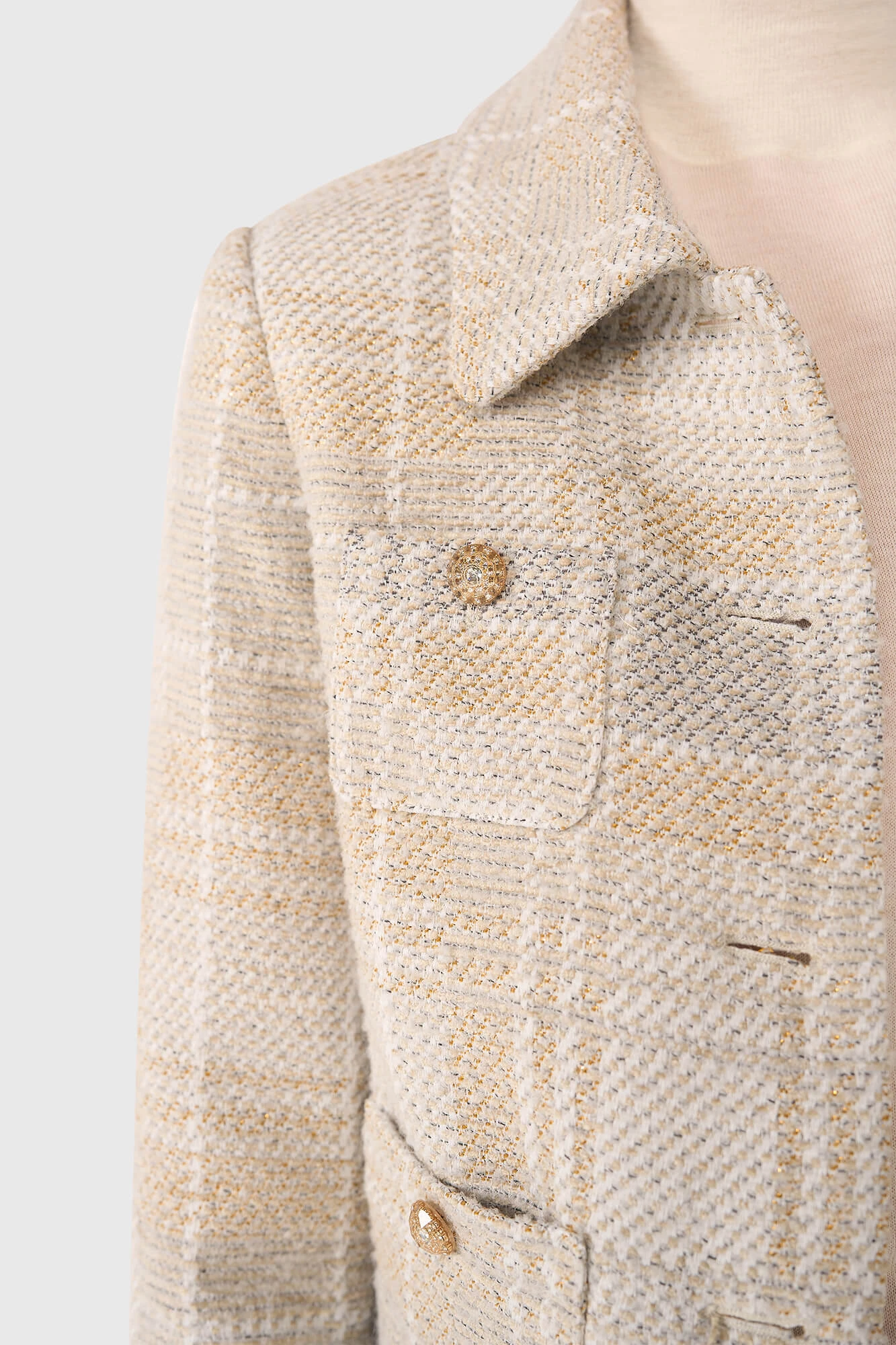 Tatum Grijs Tweed Lurex