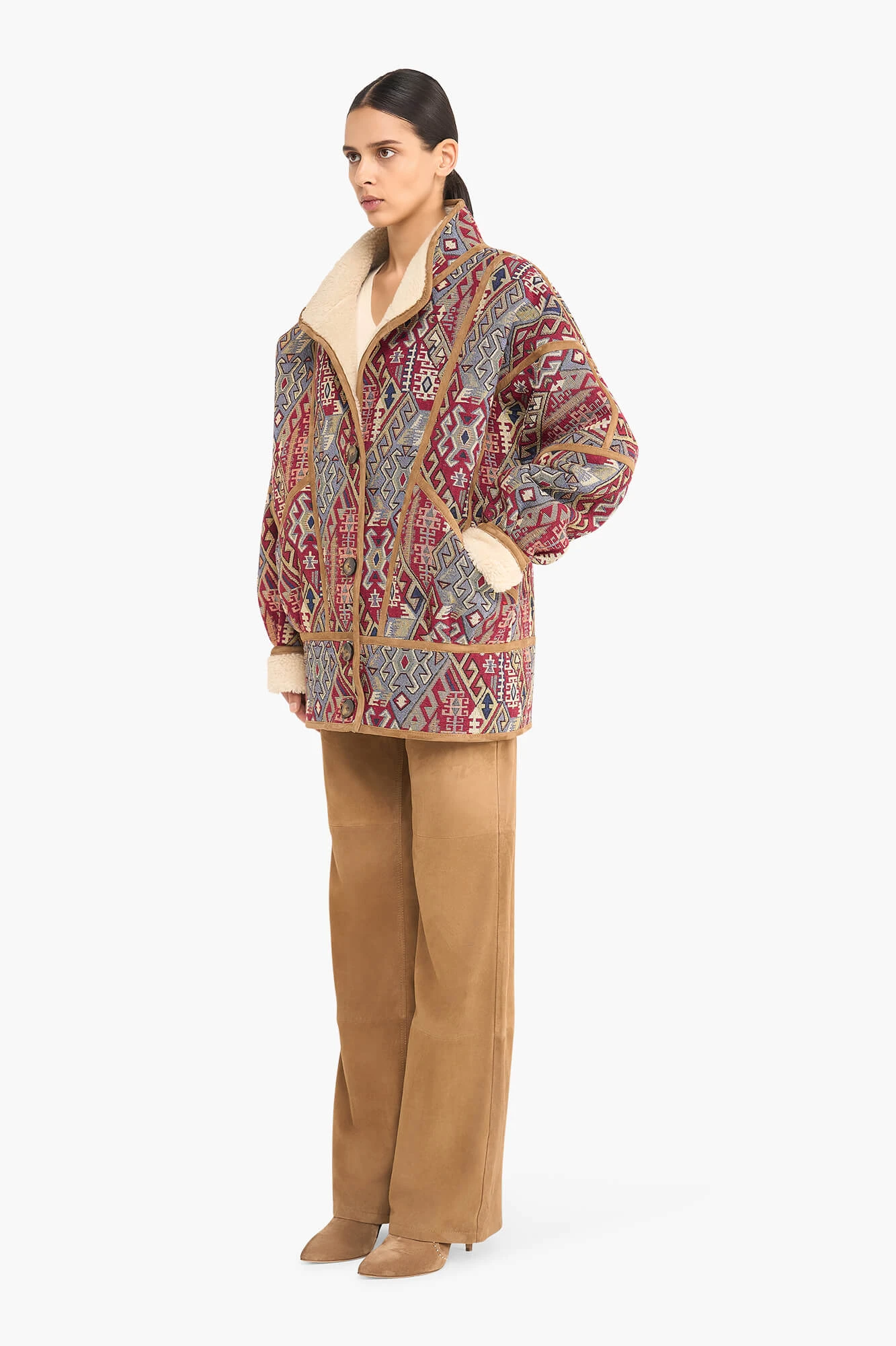 Jas Dames Jacquard Seth Aztec Red