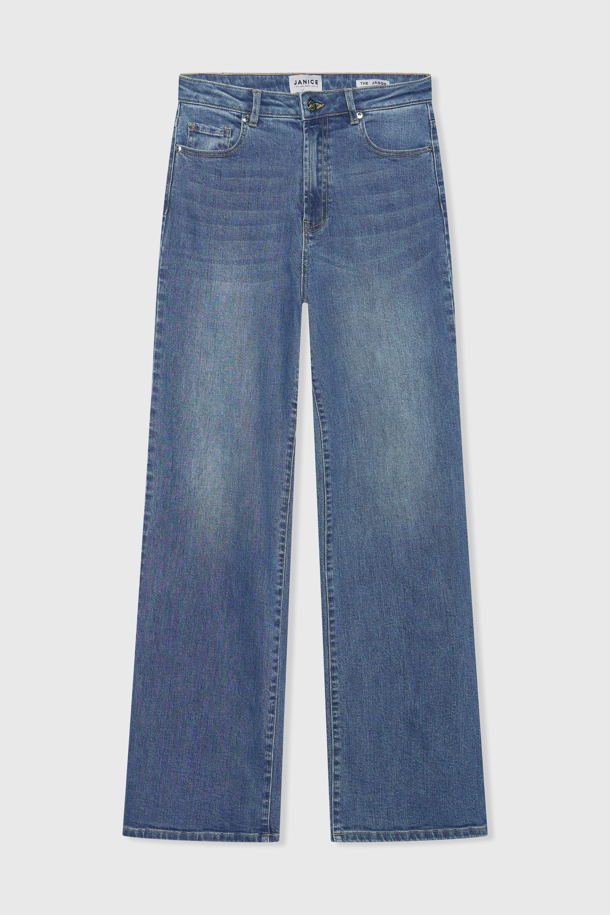 Jeans Dames Wijde Pijp Jason Blauw 111