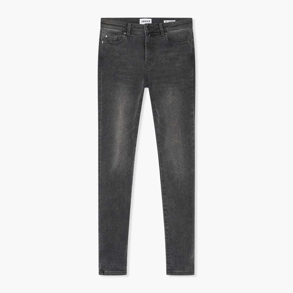Skinny Jeans Dames Highwaist Rocket Grijs 415