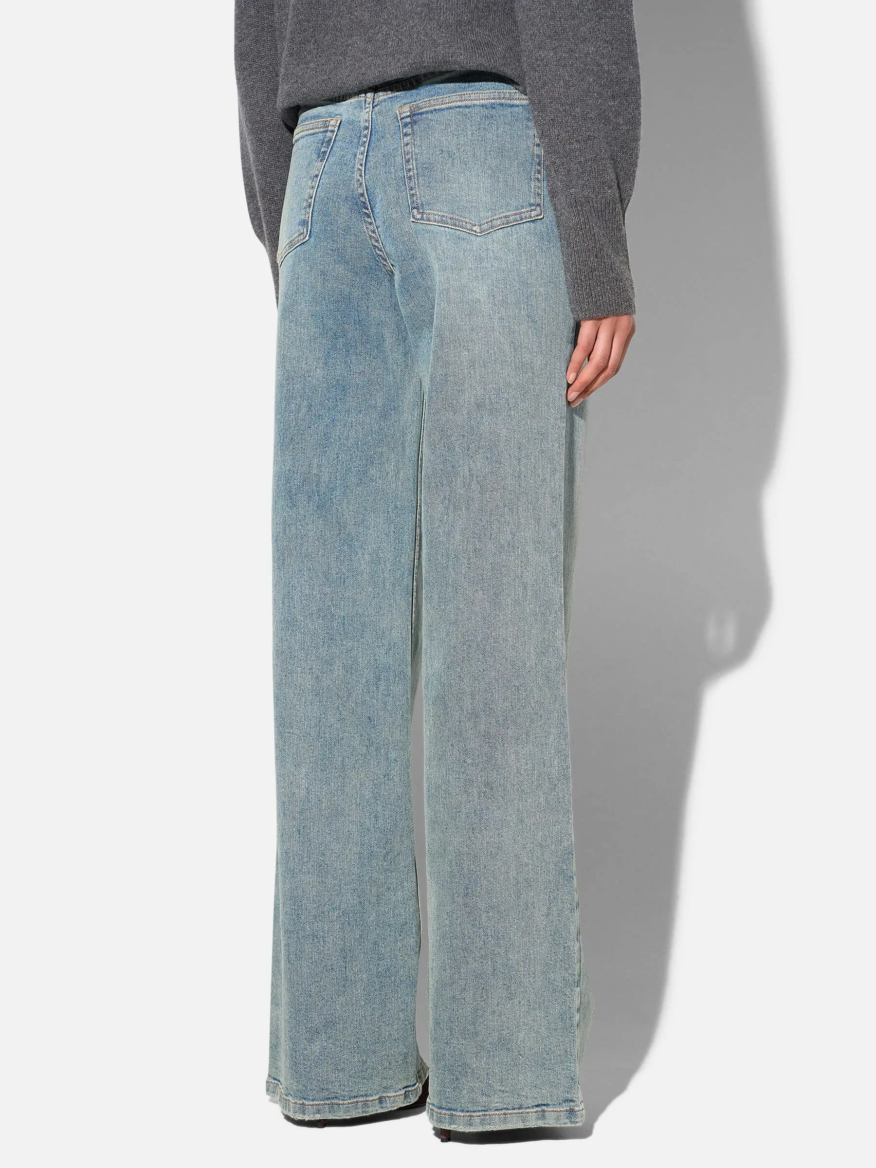 Jeans Dames Rechte Pijp High Rise Stretch Jason Blauw 114