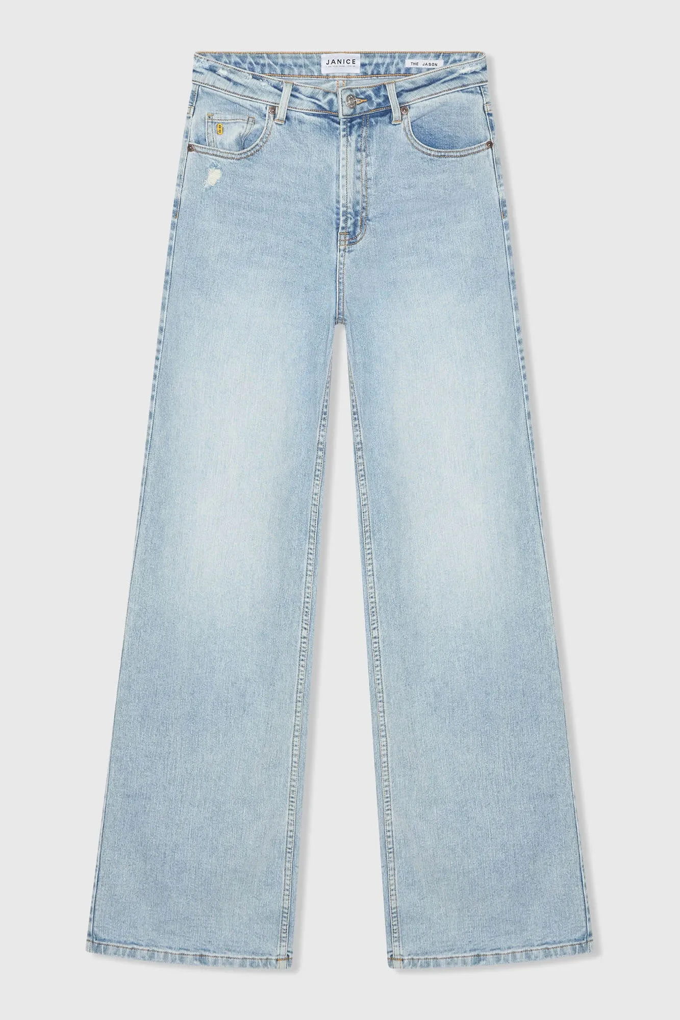 Jeans Dames Rechte Pijp High Rise Stretch Jason Blauw 565
