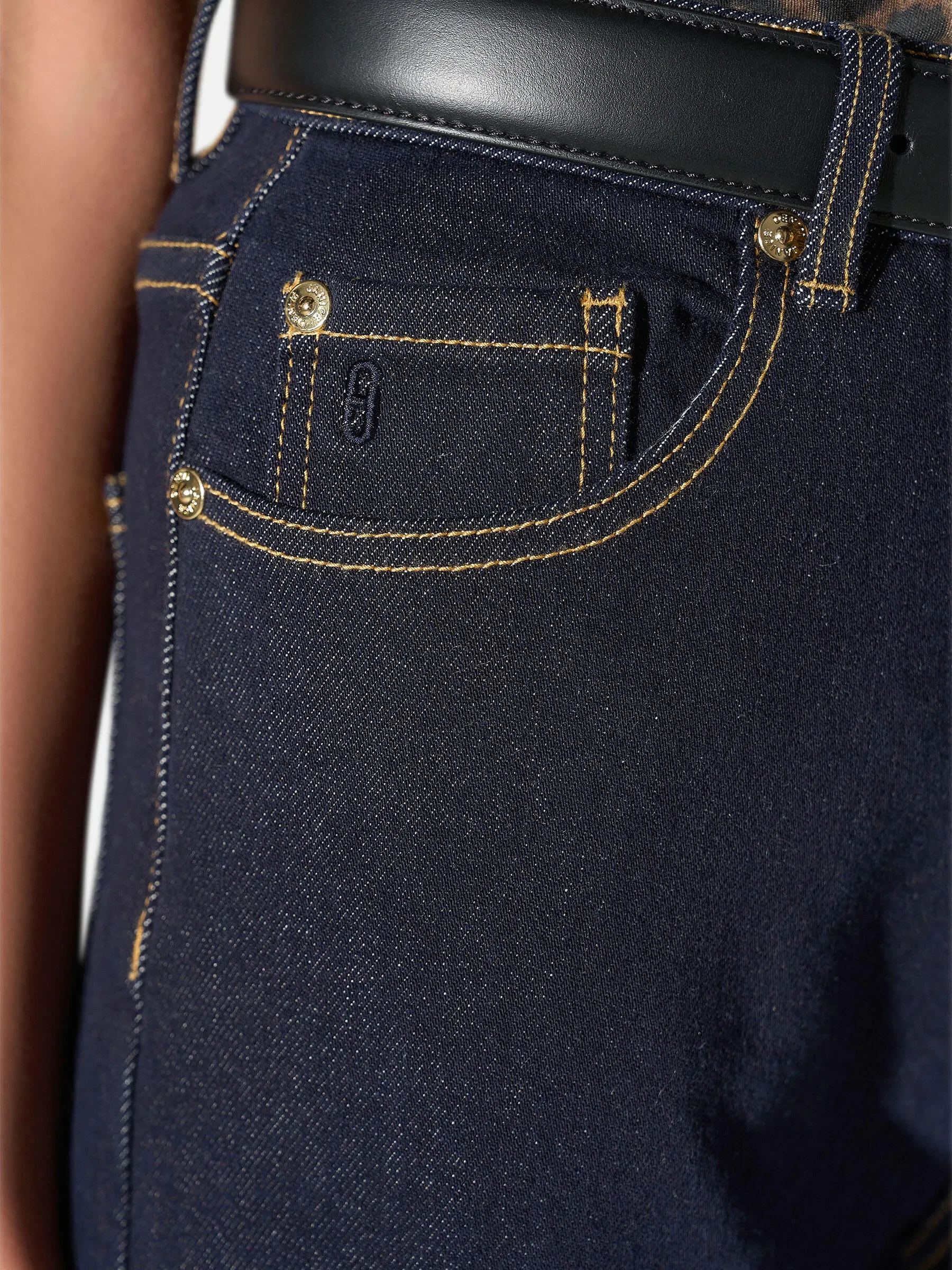 Jeans Dames Rechte Pijp High Rise Stretch Jason Japanse Denim