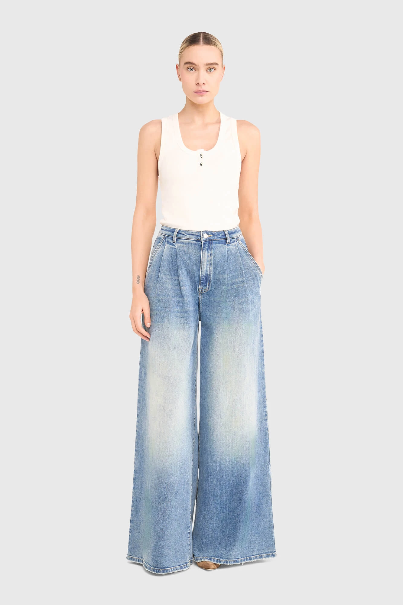 Jeans Dames Wijde Pijp Dollar Blauw 920