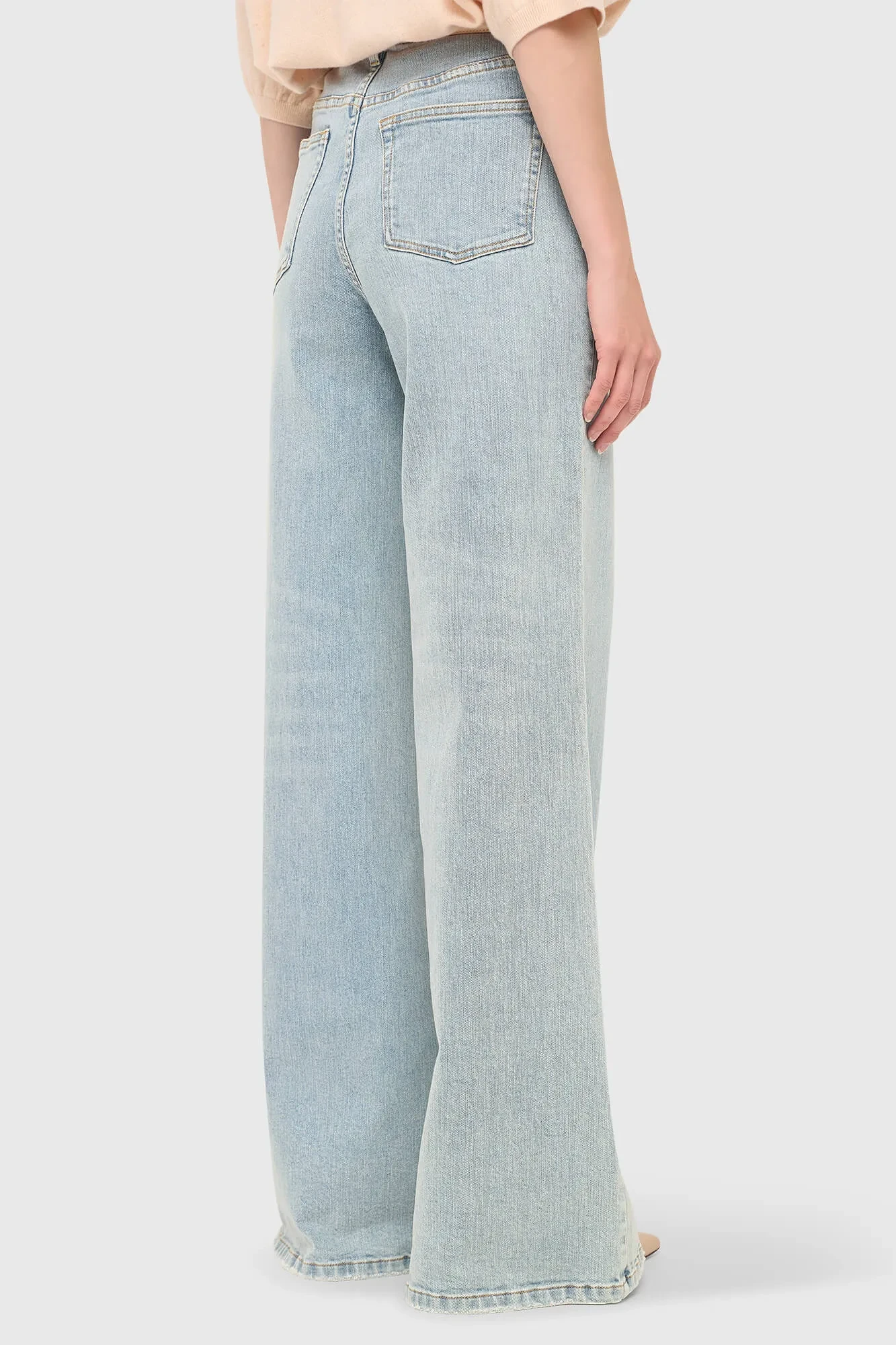 Jeans Dames Wide Leg High Rise Stretch Mason Blauw 565