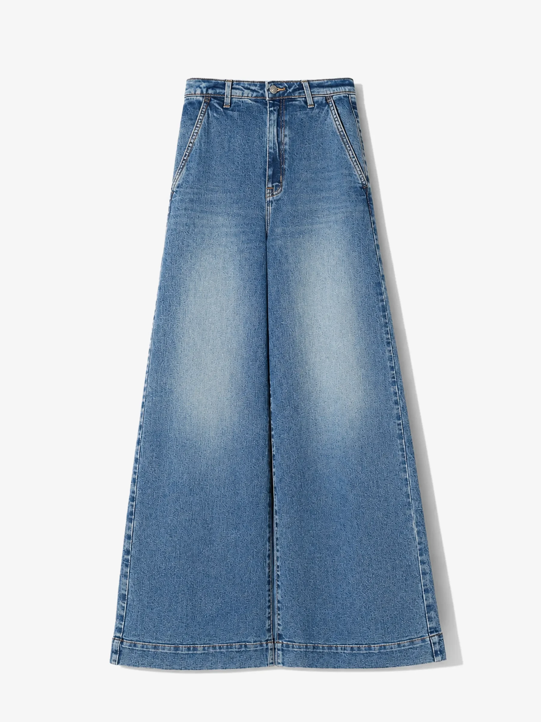 Jeans Dames Wijde Pijp High Rise Stretch Dexter Blauw 357