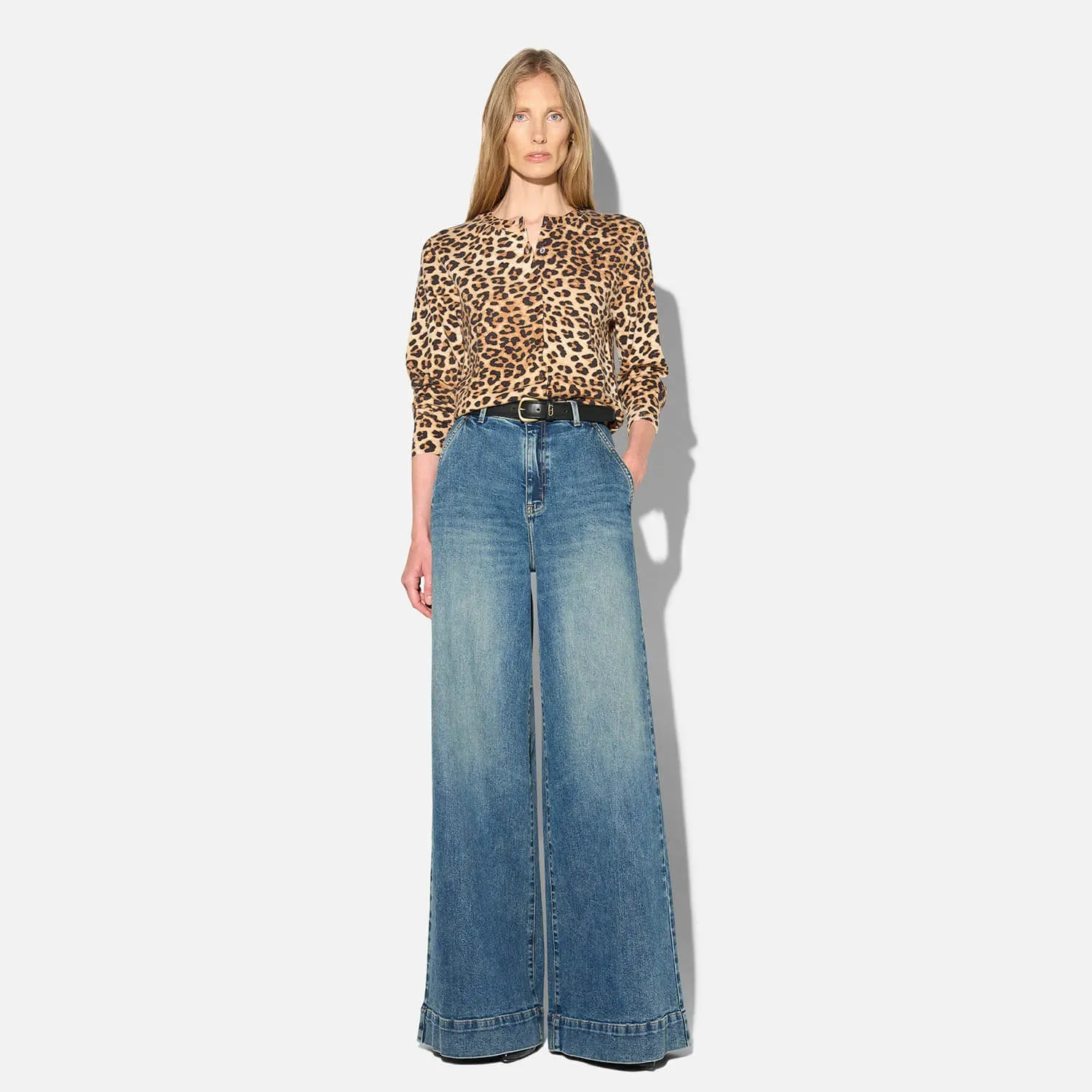 Jeans Dames Wijde Pijp High Rise Stretch Dexter Blauw 357
