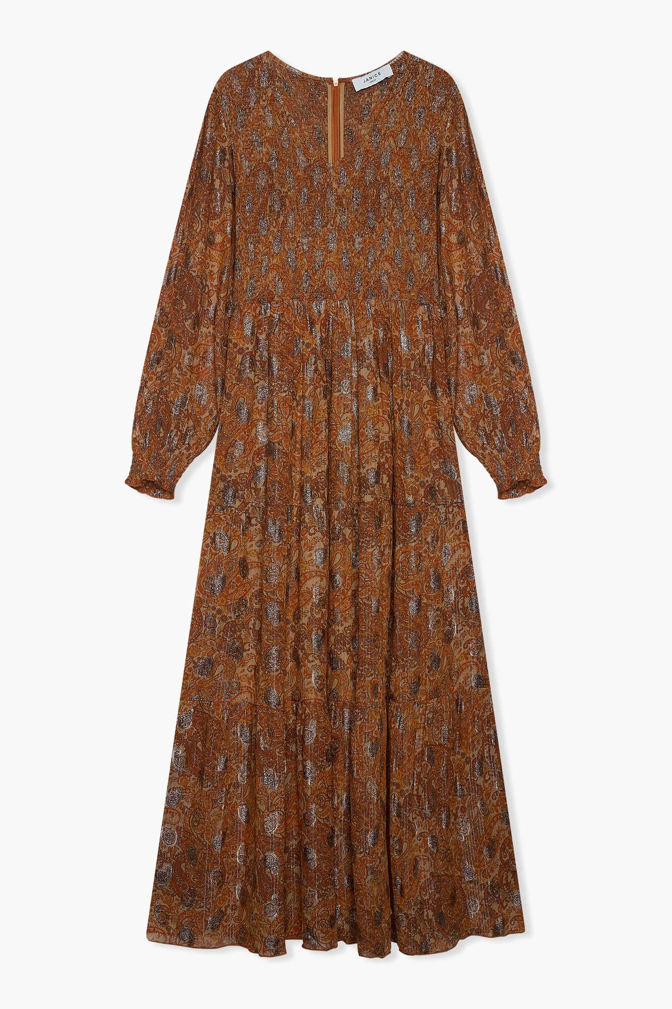 Jurk Lang Lurex Smog Finn Paisley