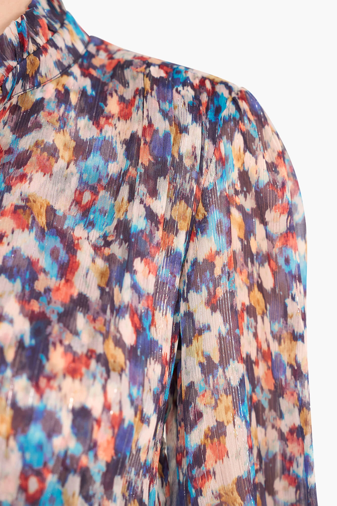Jurk Lang Print Elastiek Walter Blauw