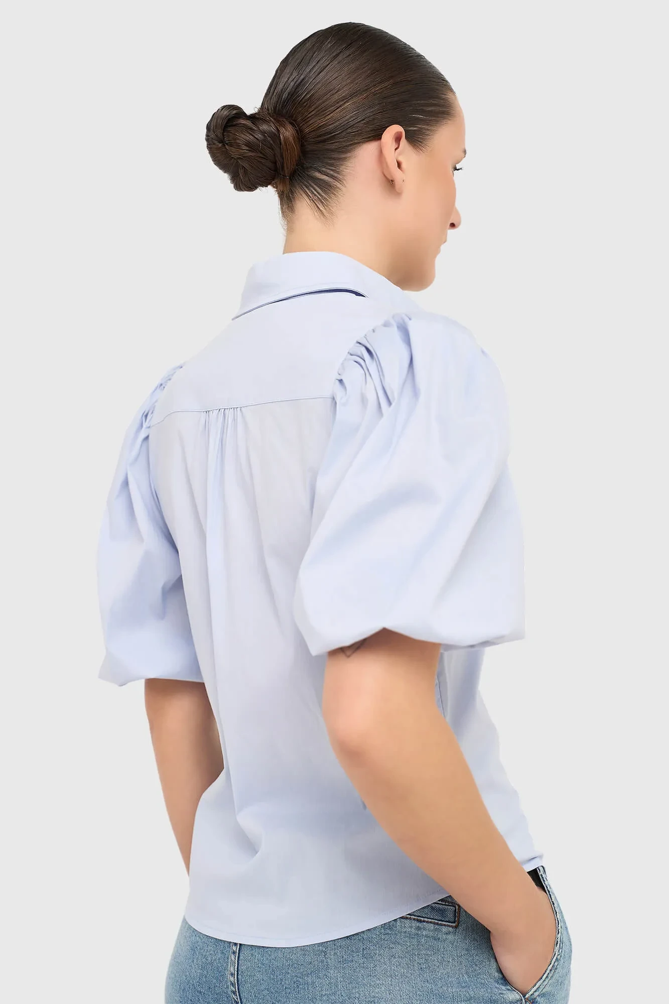 Katoenen Blouse Dames Lars Blauw