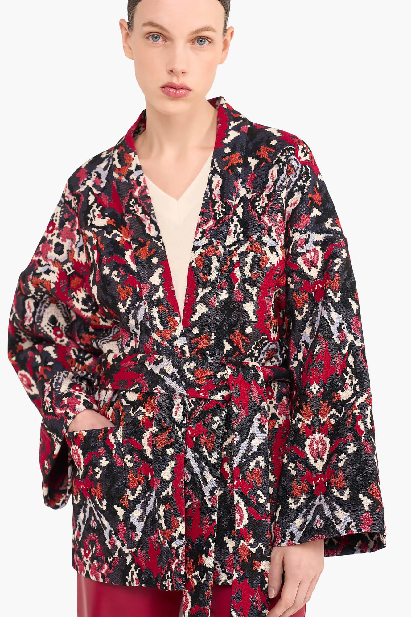 Kimono Dames Jacquard Preston Aztec