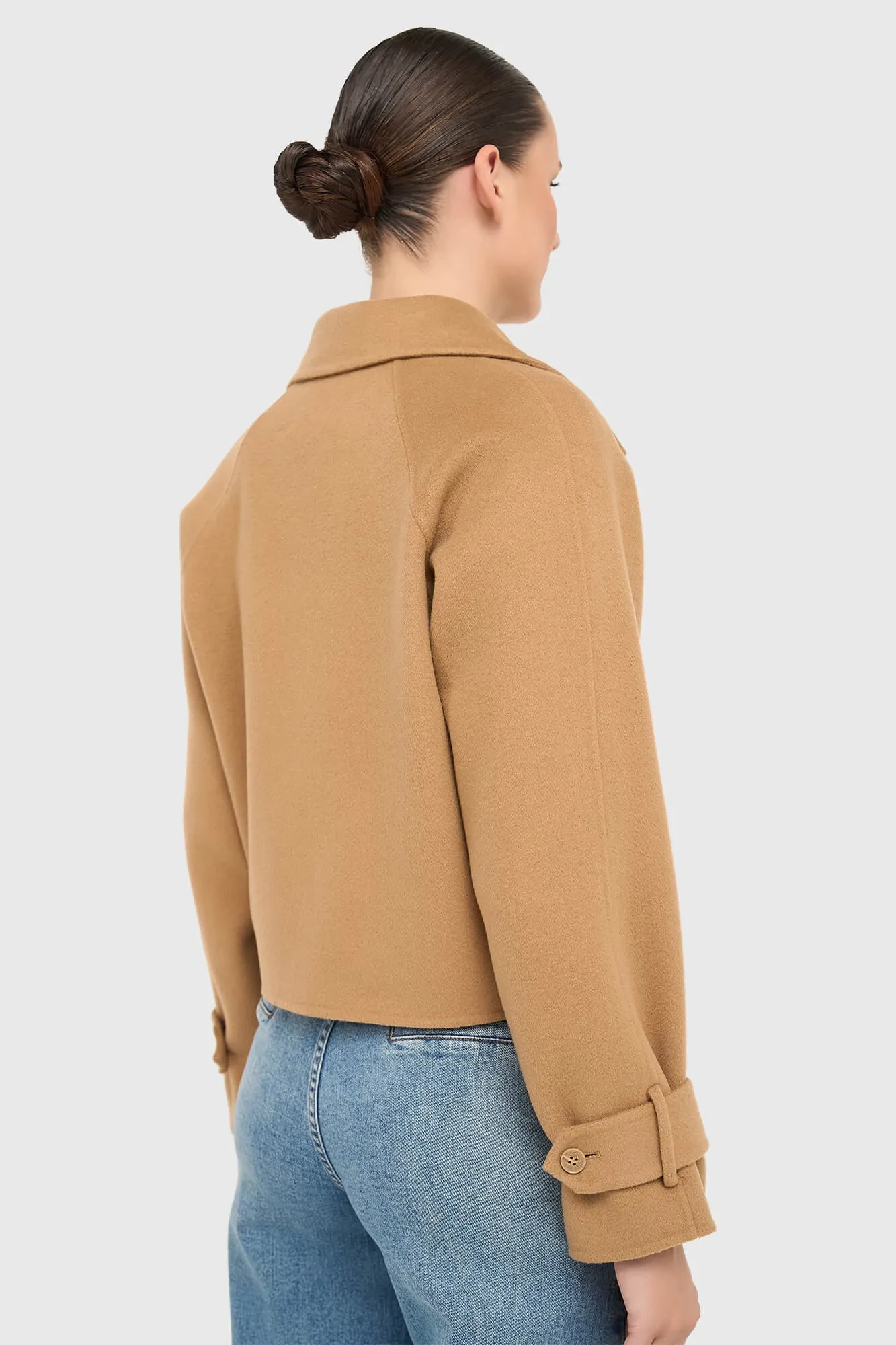 Korte Cashmere Jas Trenchcoat Double Face Floyd Camel