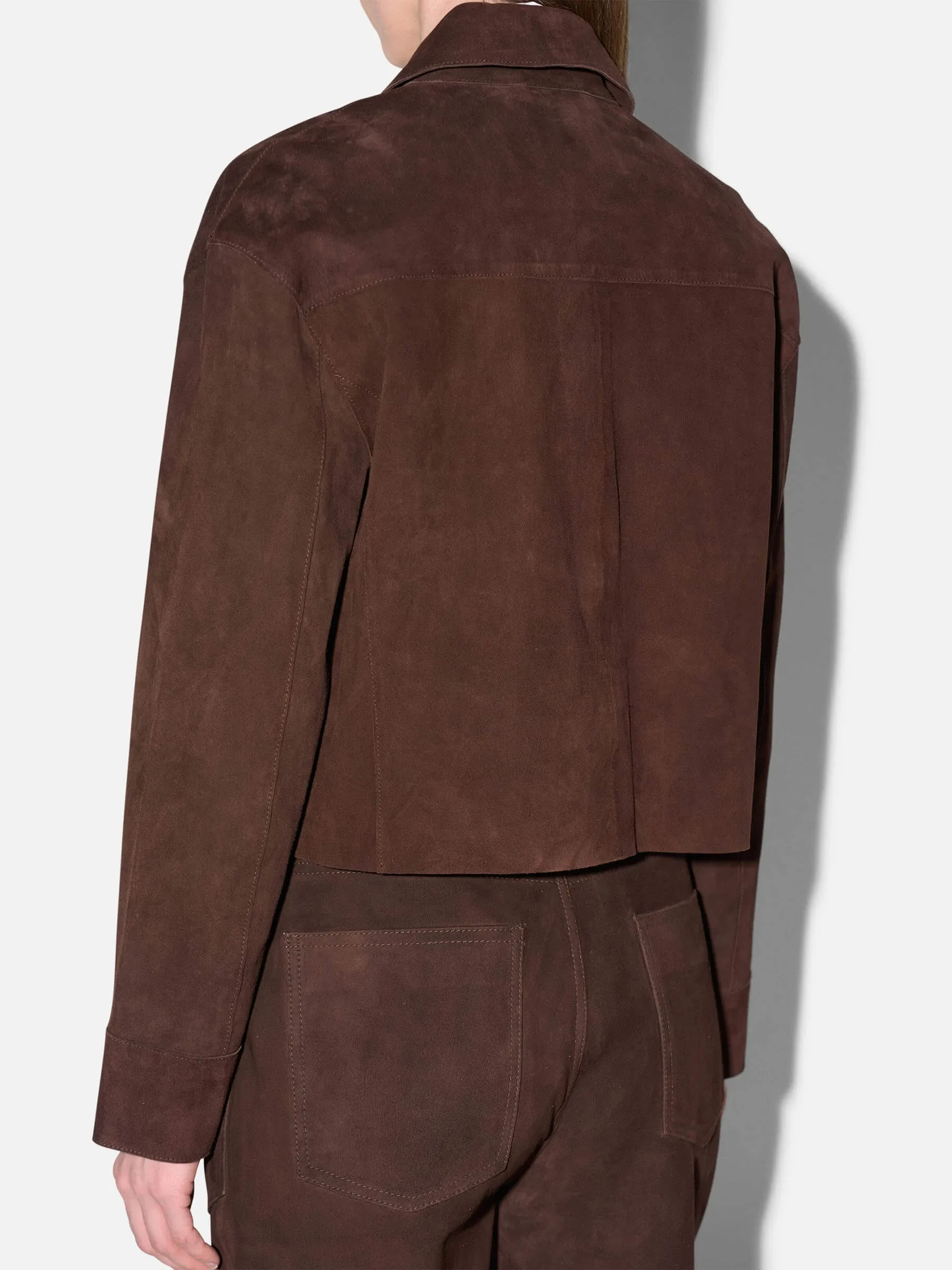 Leren Dames Jack Knopen William Suede Bruin