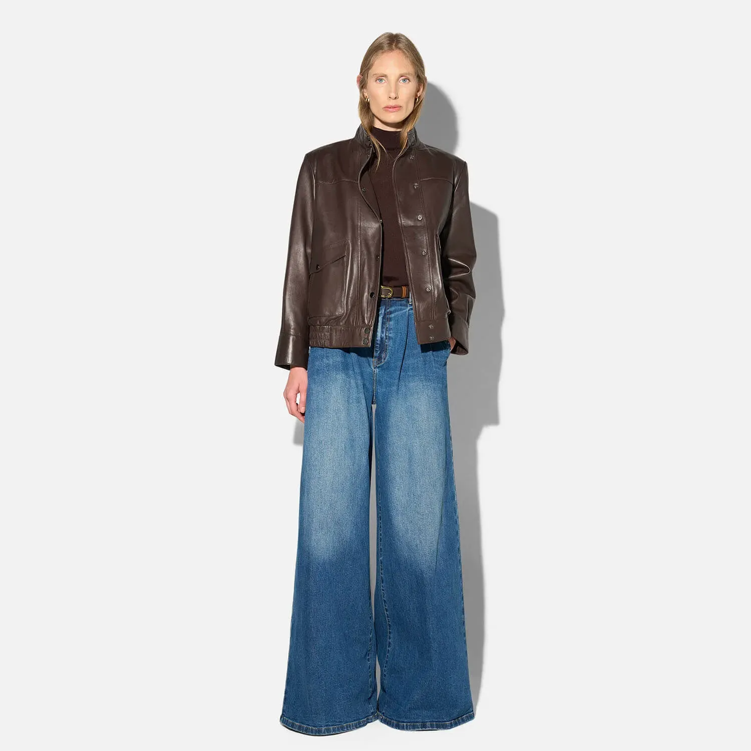 Leren Dames Jack Vintage Lebron Bruin