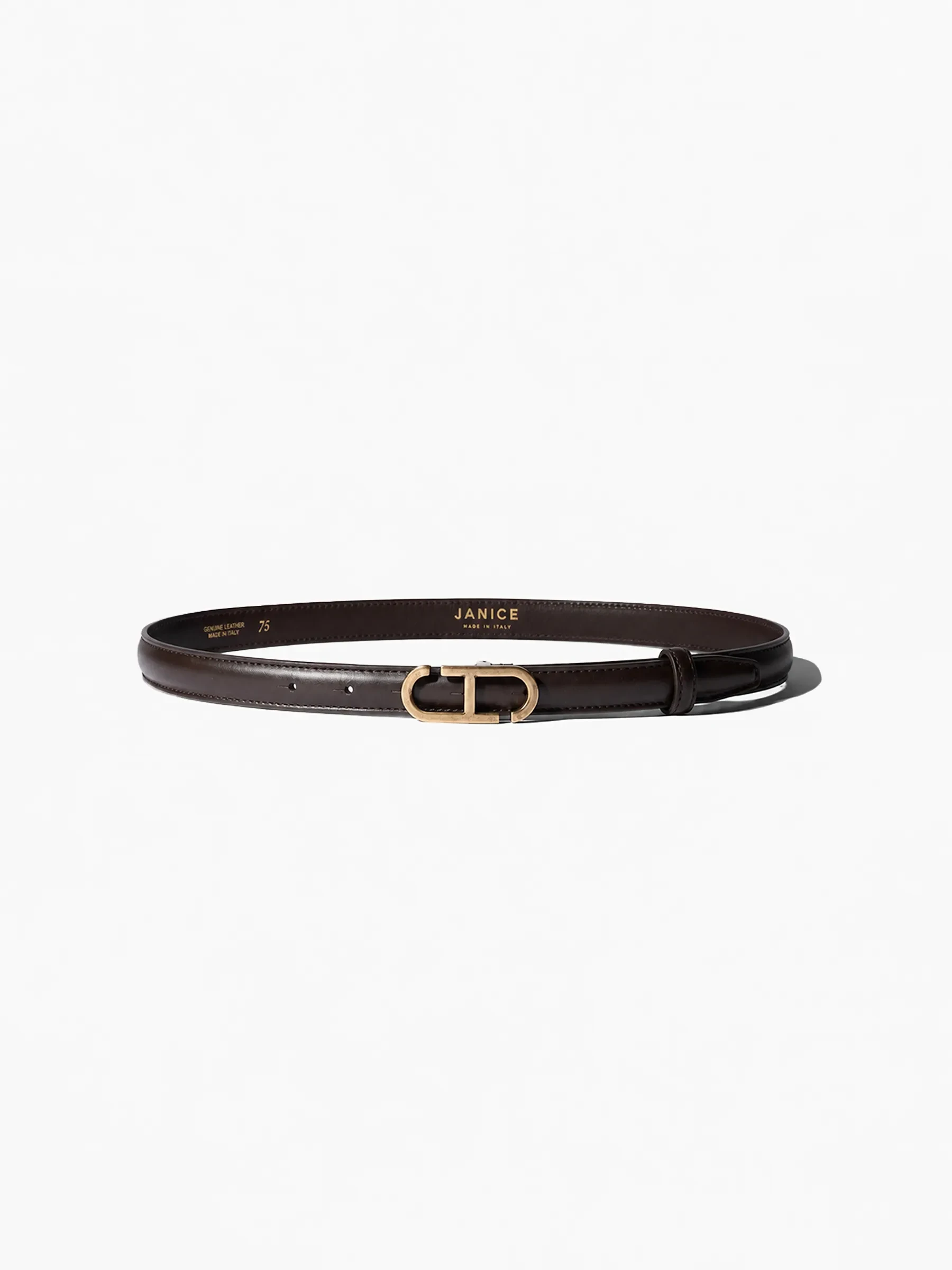 Leren Dames Riem Bruin Trophy Brass