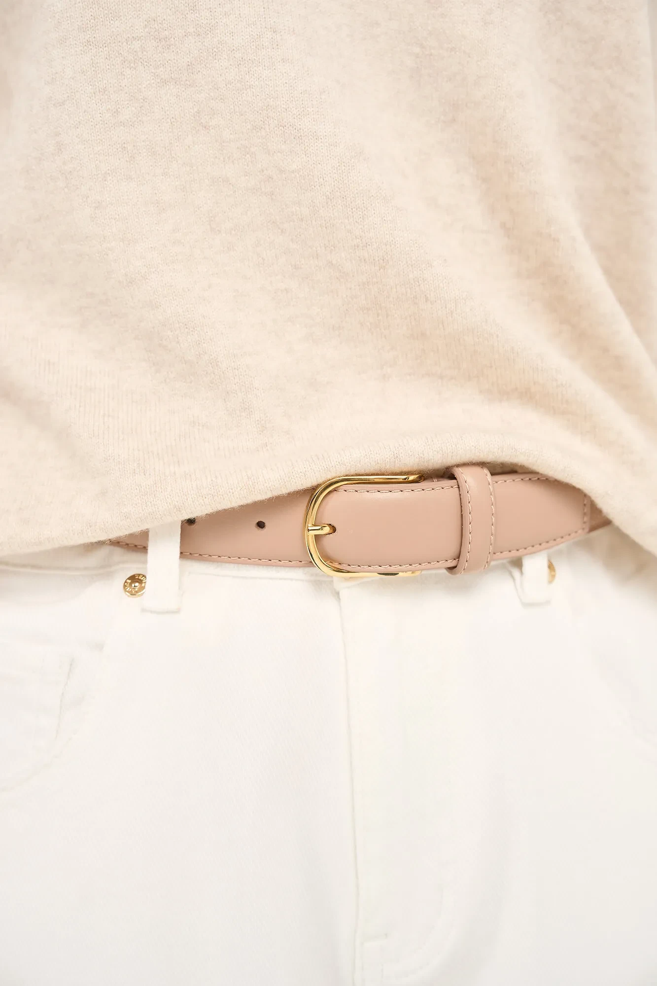 Leren Dames Riem Colby Taupe