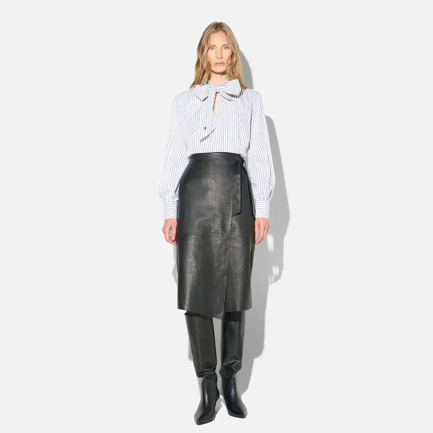 Leren Dames Rok Madden Zwart