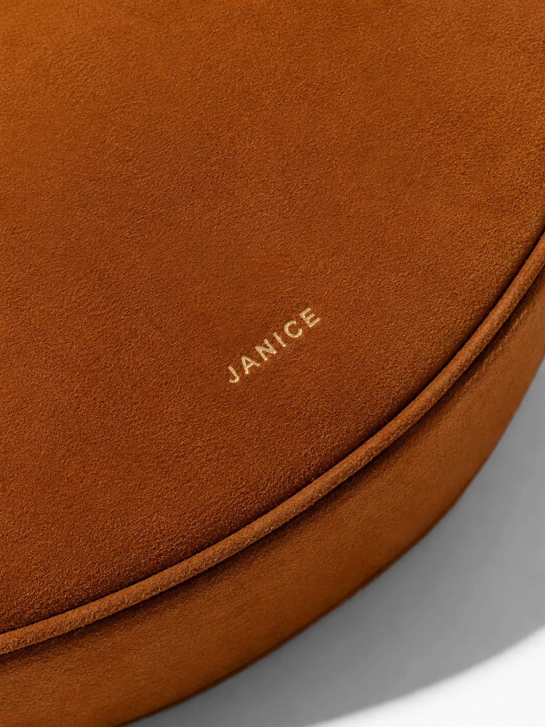 Leren Dames Schoudertas Suede Oregon Cognac